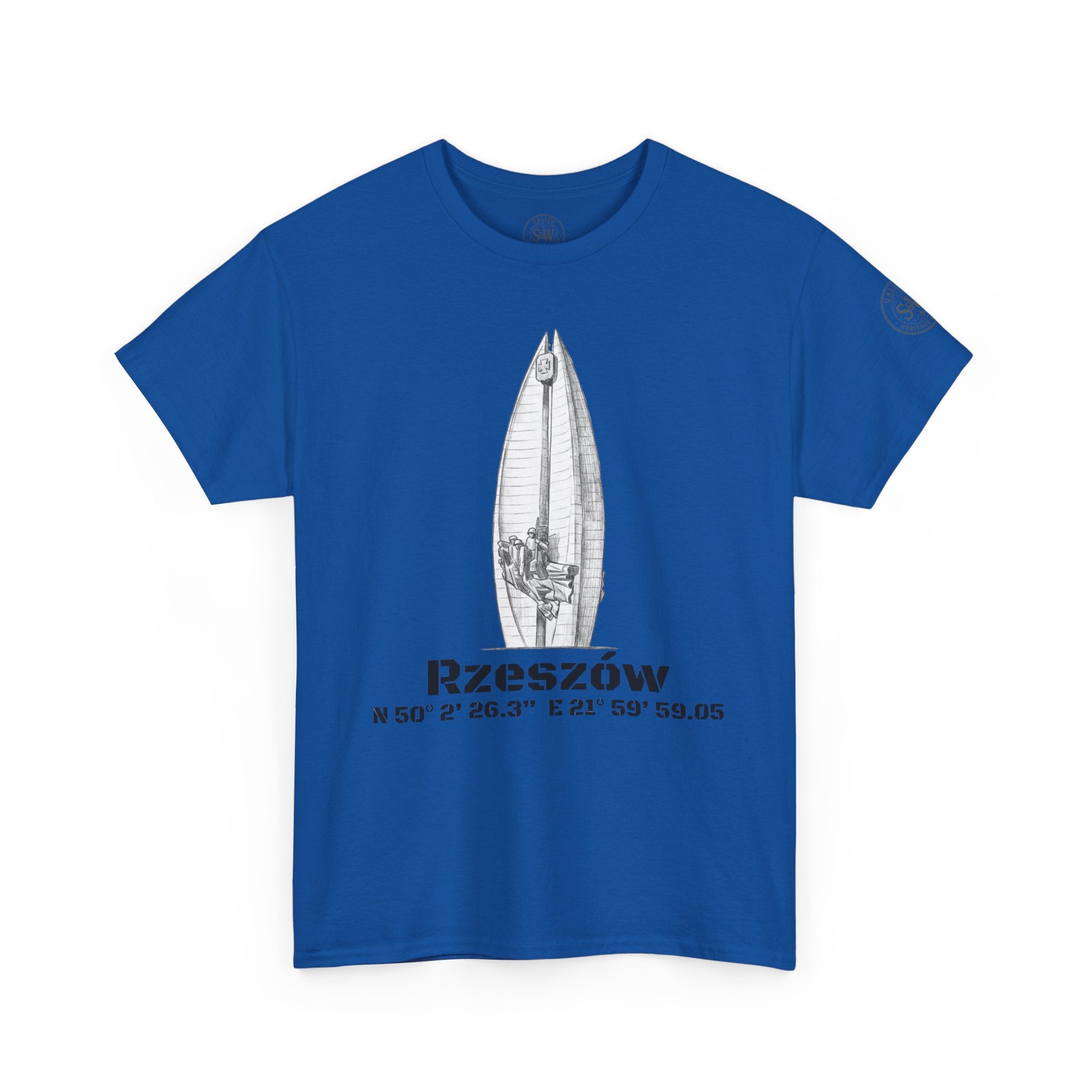Rzeszów Coordinates T‑Shirt — City Landmark  Sketch Tee