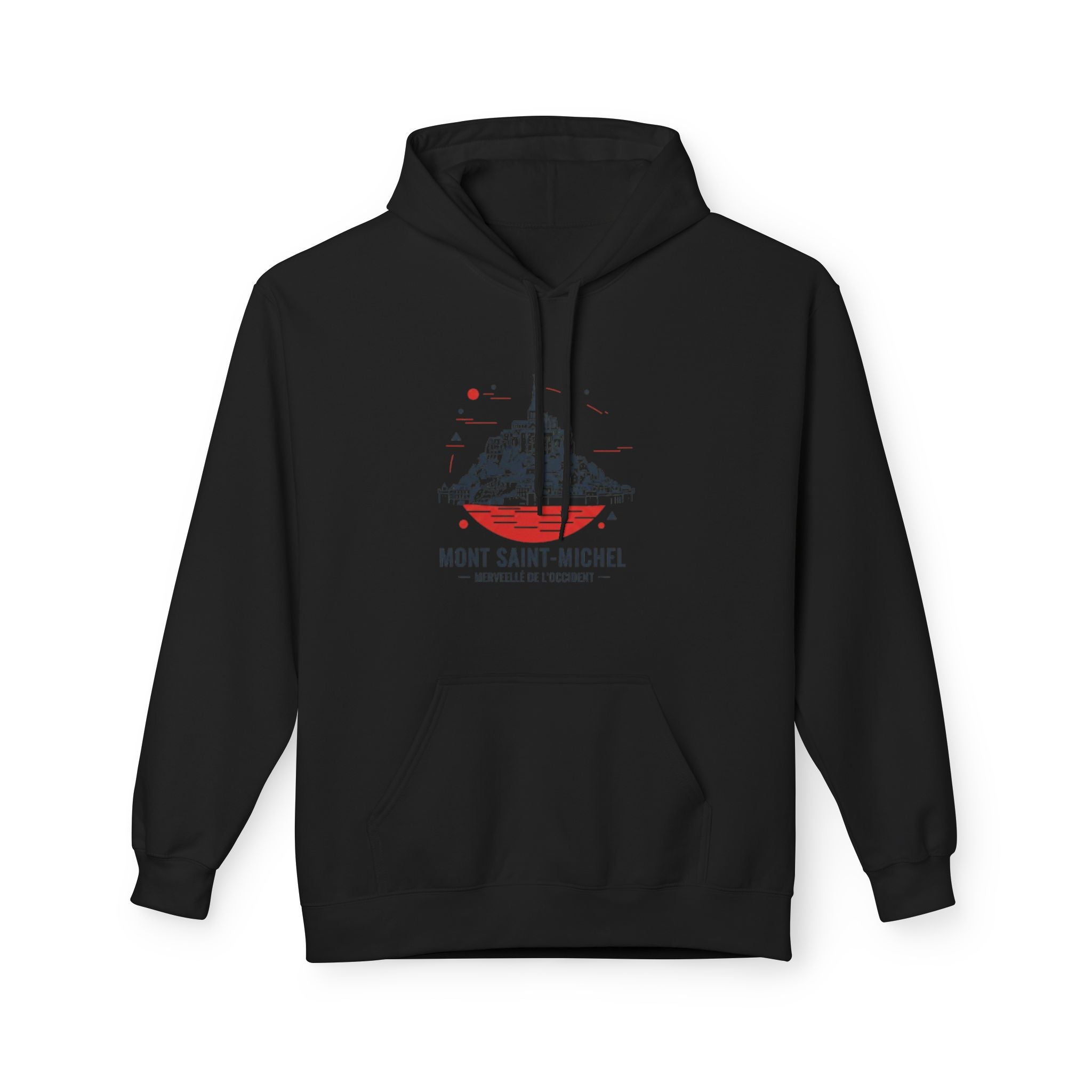Mont Saint-Michel Graphic Hoodie — French Landmark Travel Sweatshirt