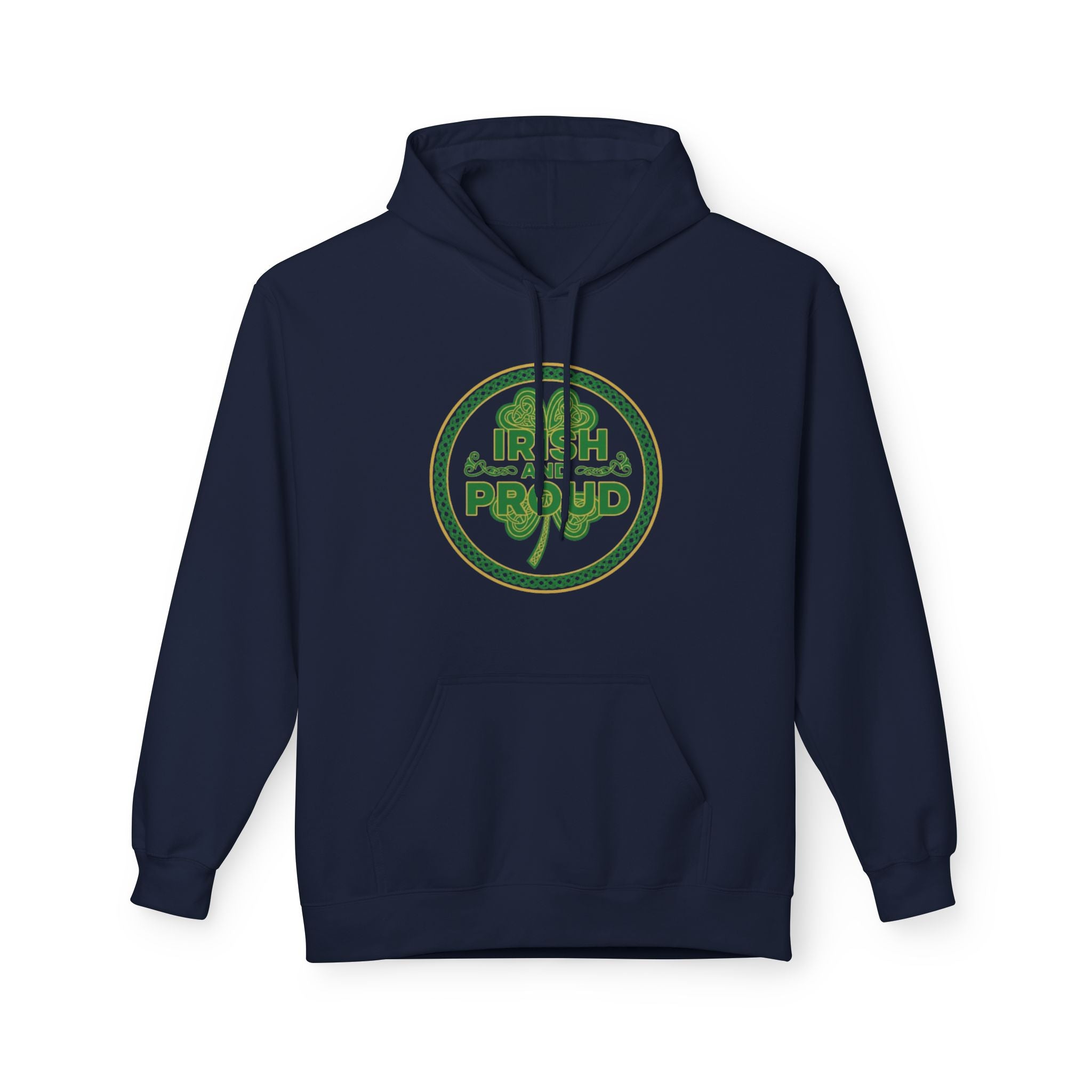 Irish & Proud Shamrock Hoodie — St. Patrick’s Day Green Crest
