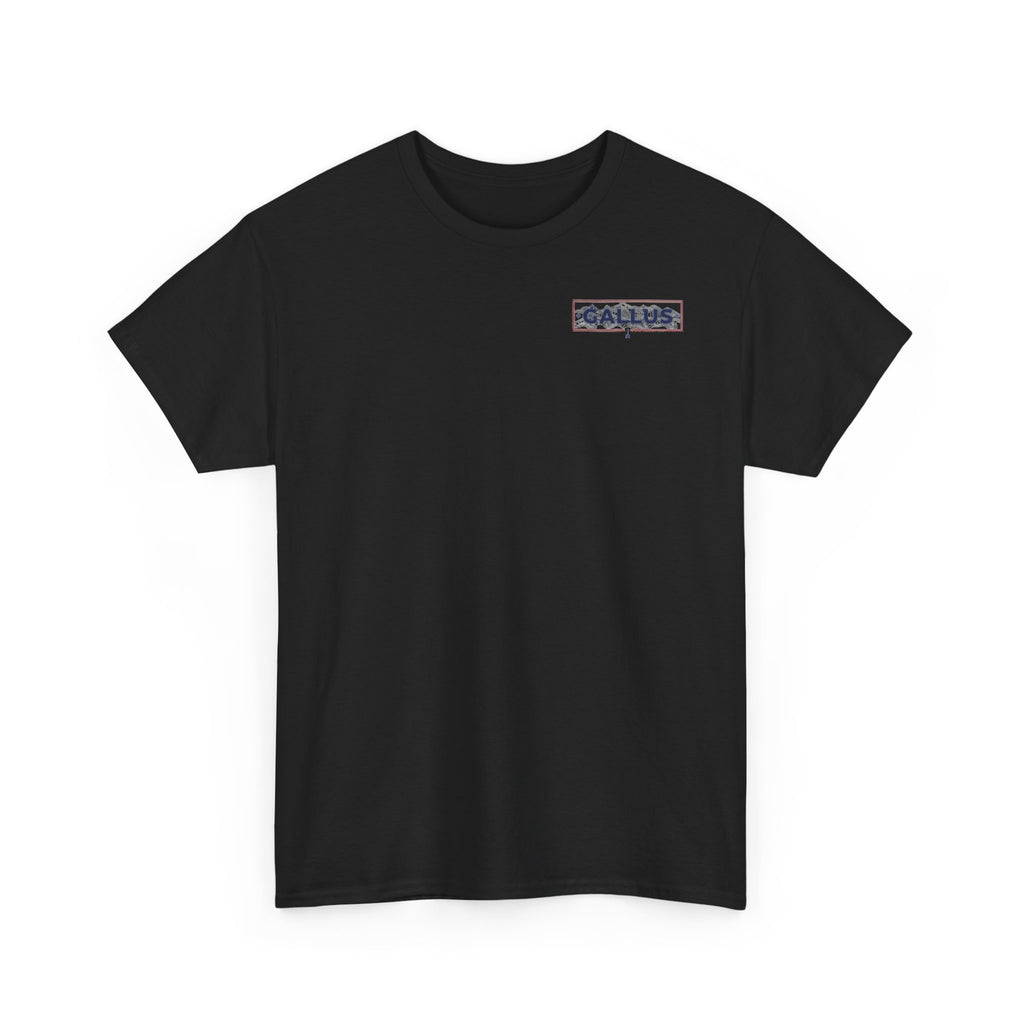 Gallus Logo T-Shirt — Minimal Retro Chest & Back Graphic Tee