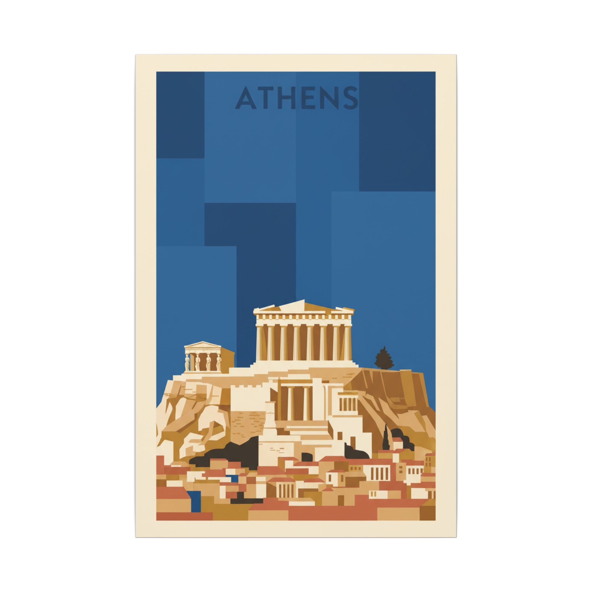 Acropolis Parthenon Matte Canvas Wall Art
