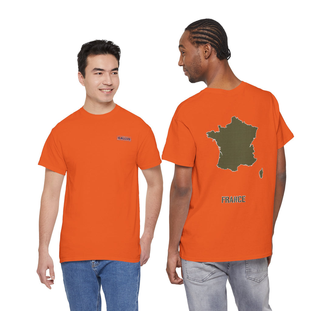 France Map T‑Shirt — Minimal Grunge Outline Tee