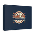 Mancave Wall Canvas - "MANCAVE No Women Allowed" Retro Badge Art