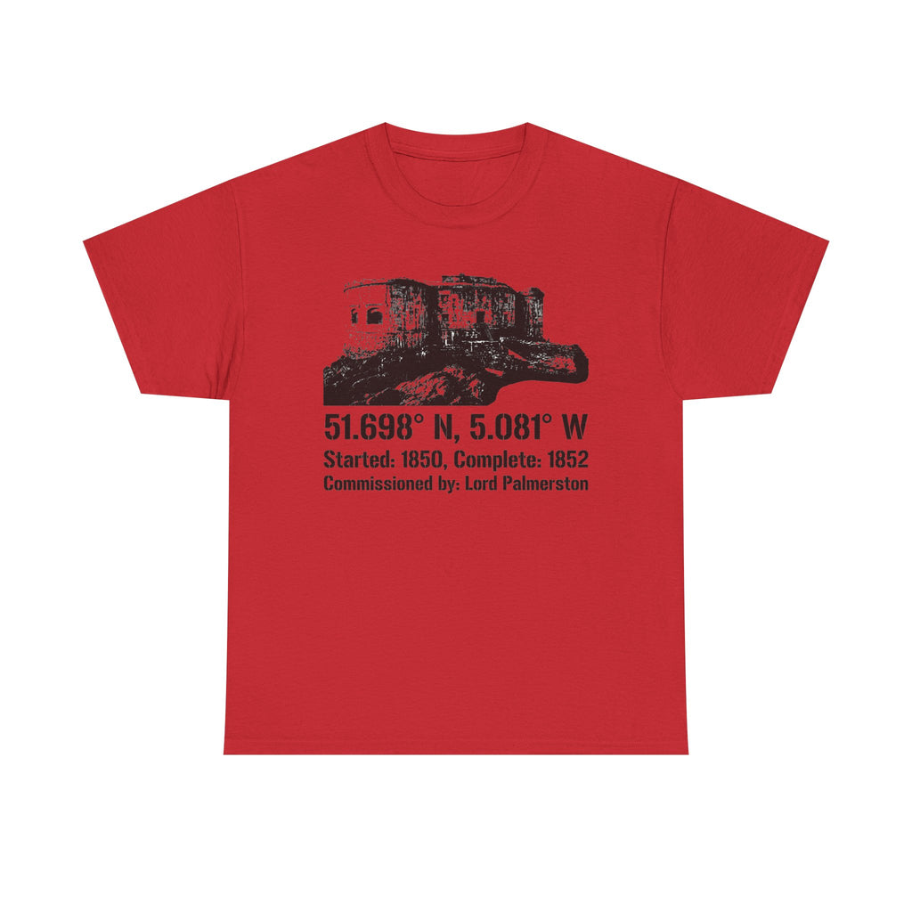 Stack Rock Fort T‑Shirt — Coastal Landmark Graphic Tee