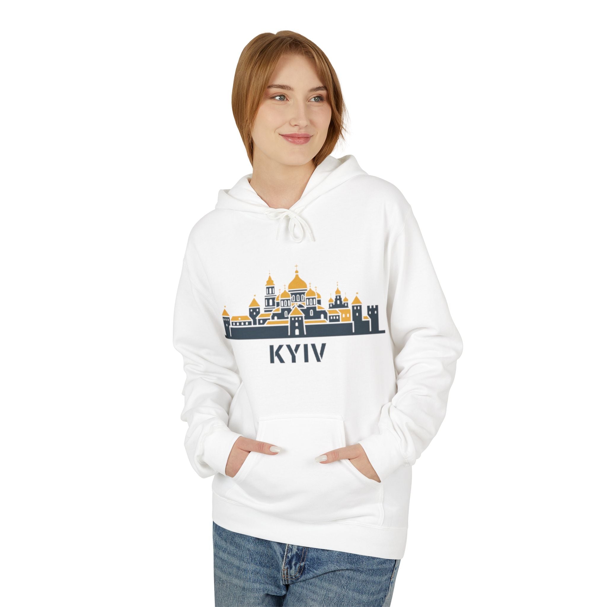 Kyiv Skyline Hoodie — Minimal Cityscape Ukraine Pride Sweatshirt