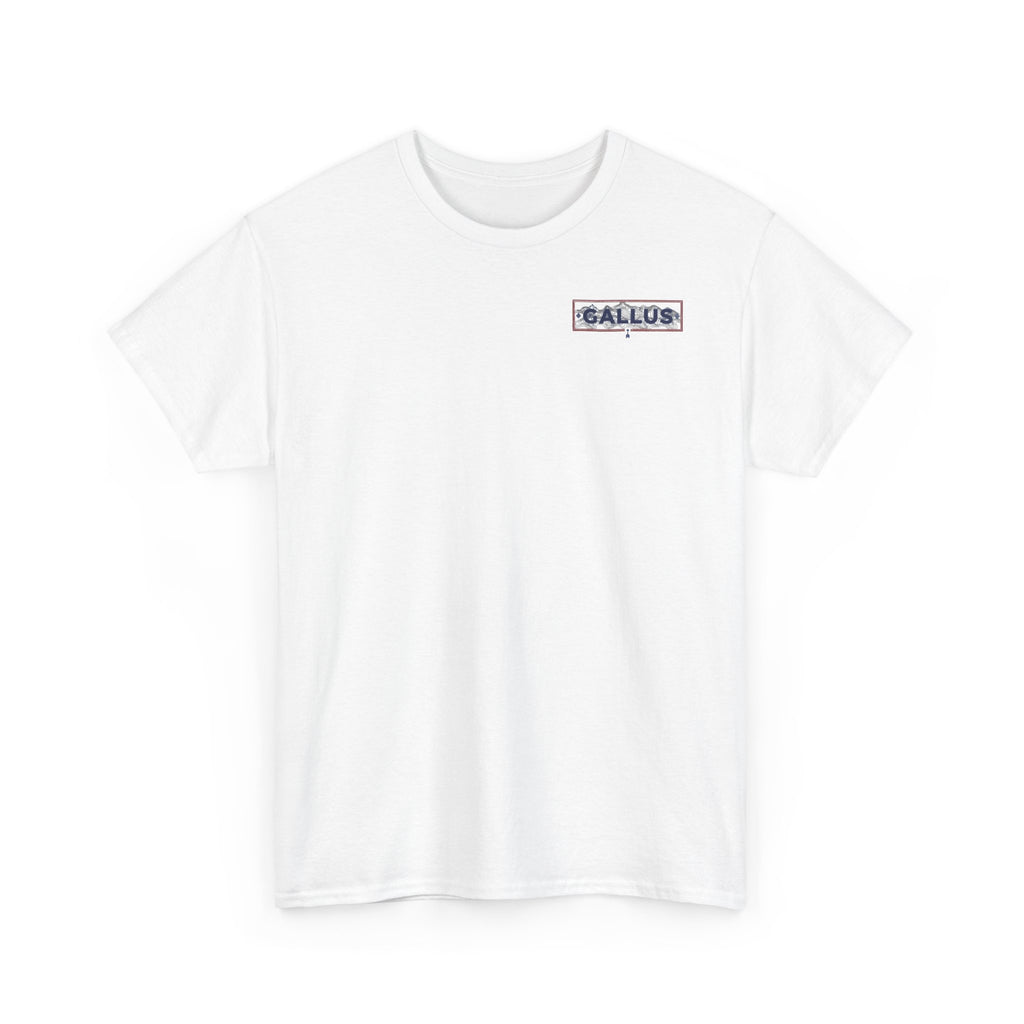 Gallus Logo T-Shirt — Minimal Retro Chest & Back Graphic Tee