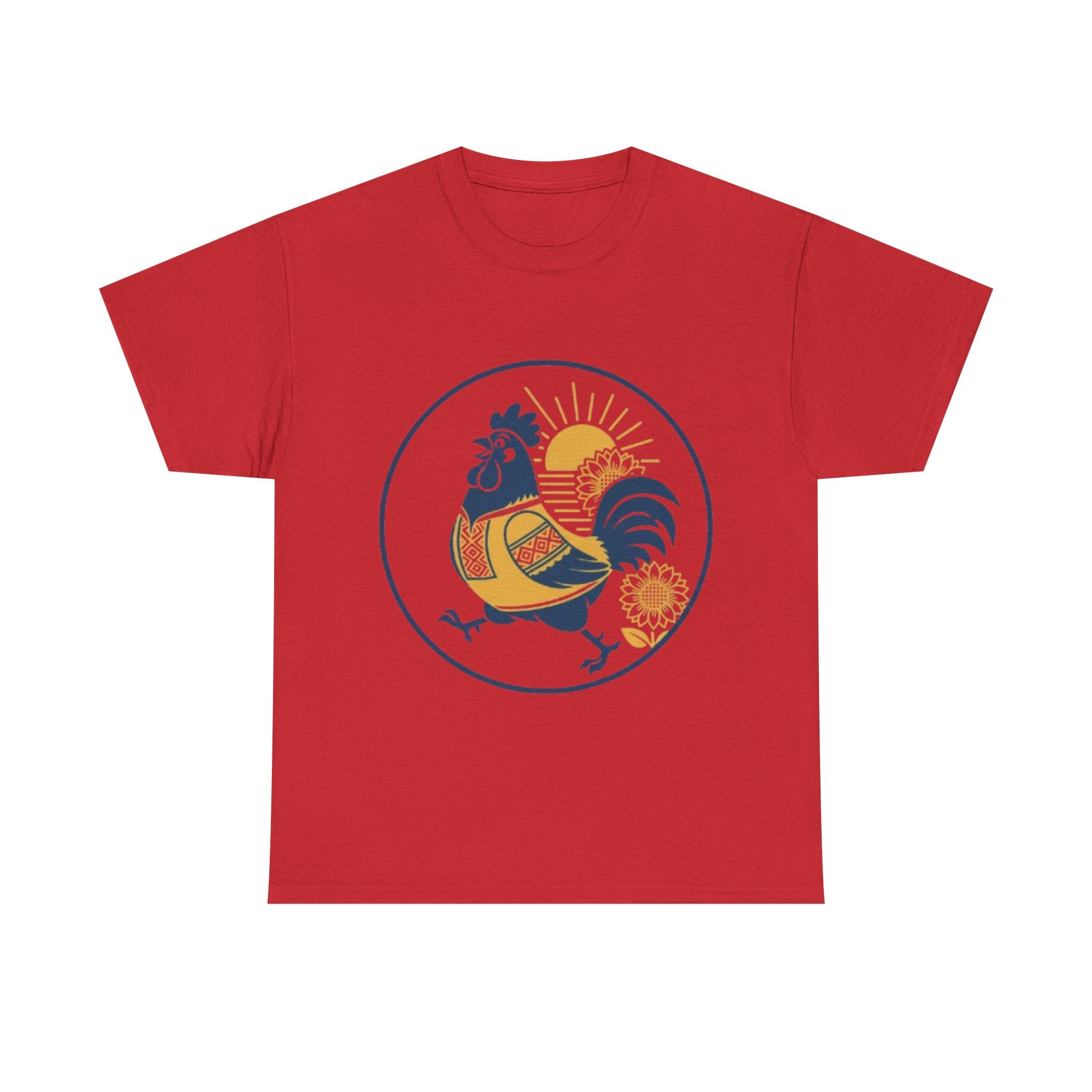 Rooster Sunburst Graphic Tee — Vintage Farmhouse Rooster T-Shirt