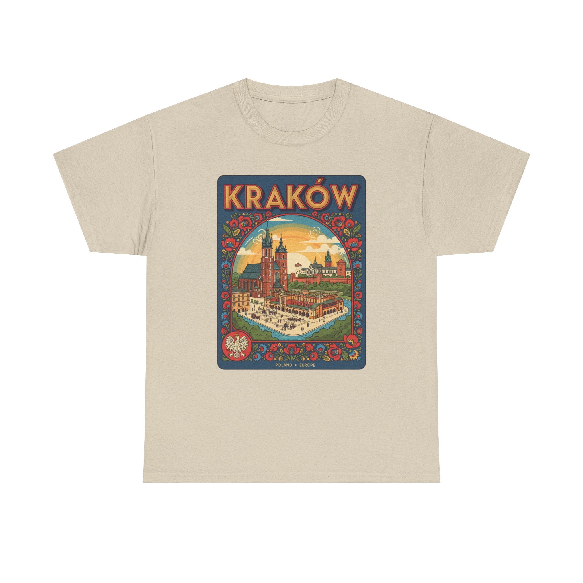Kraków Vintage Travel T‑Shirt — Retro Polish Cityscape Tee