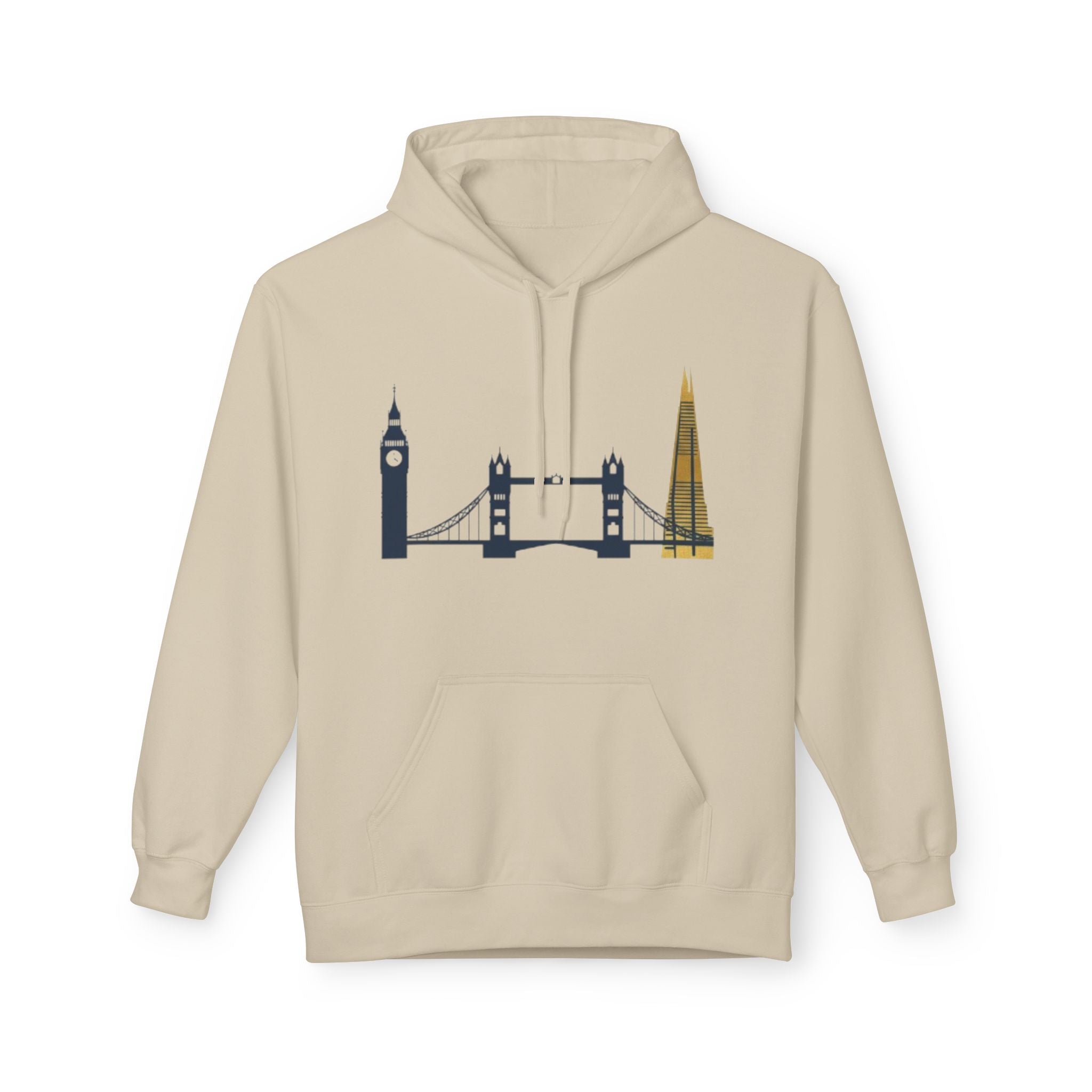 London Skyline Hoodie — Minimal Big Ben, Tower Bridge & The Shard Travel Sweatshirt