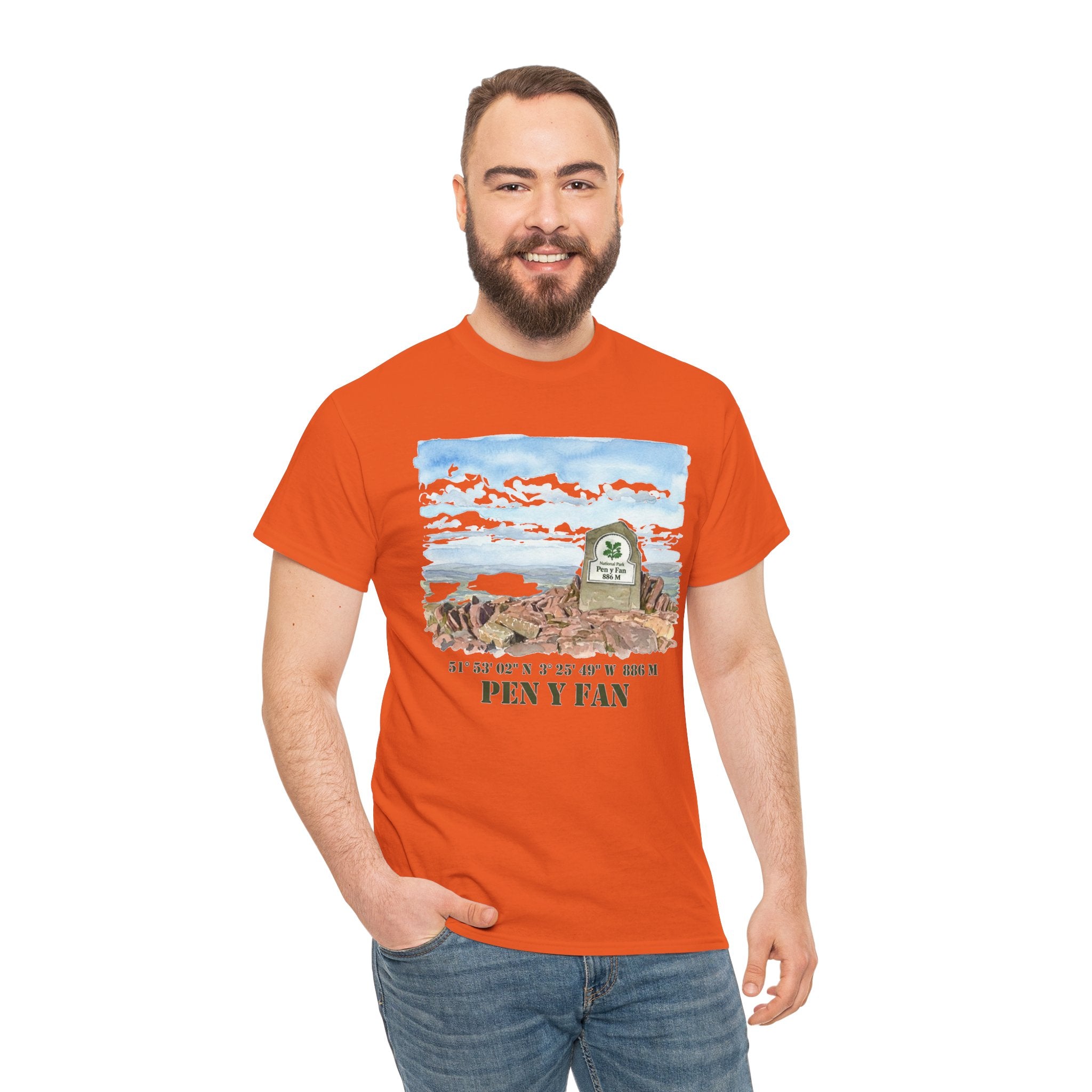 Pen y Fan Landscape T‑Shirt — Wales Mountain Hiking Souvenir Tee