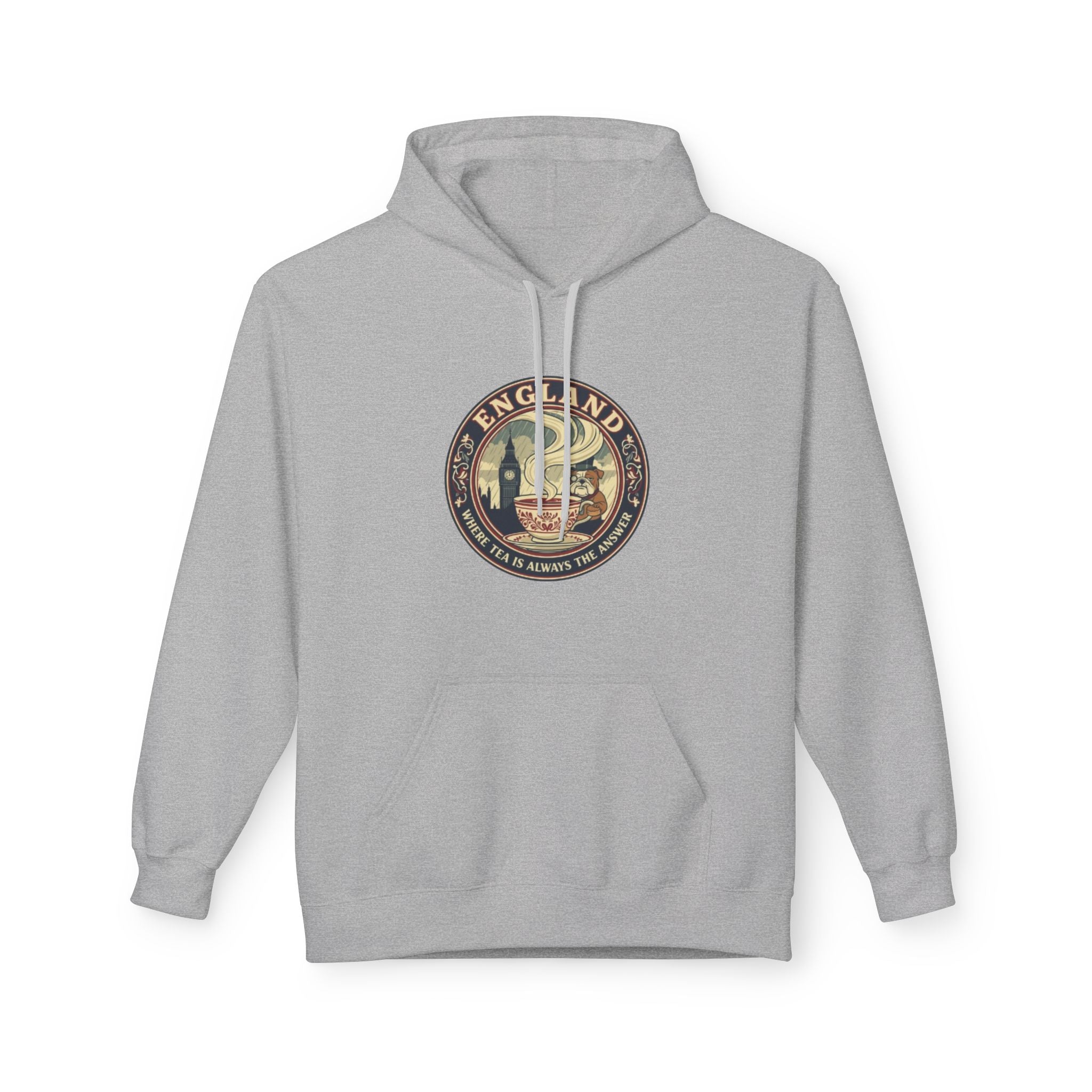 England Vintage Crest Hoodie — British Travel Souvenir Pullover