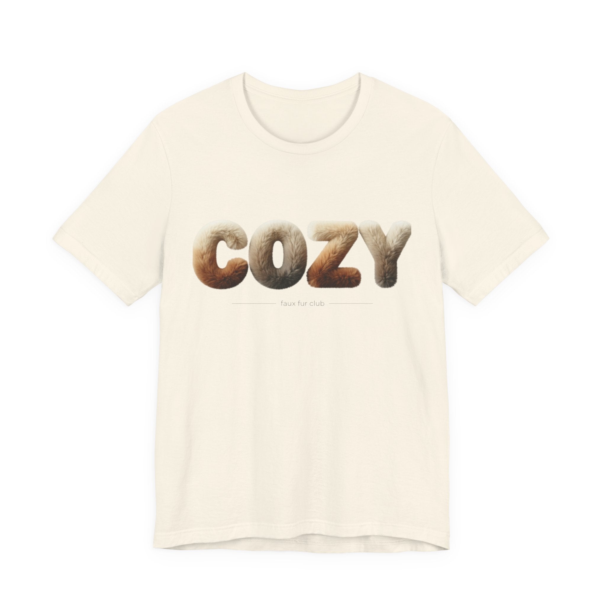 Cozy Faux-Fur Texture Tee | faux fur print shirt, cozy texture design