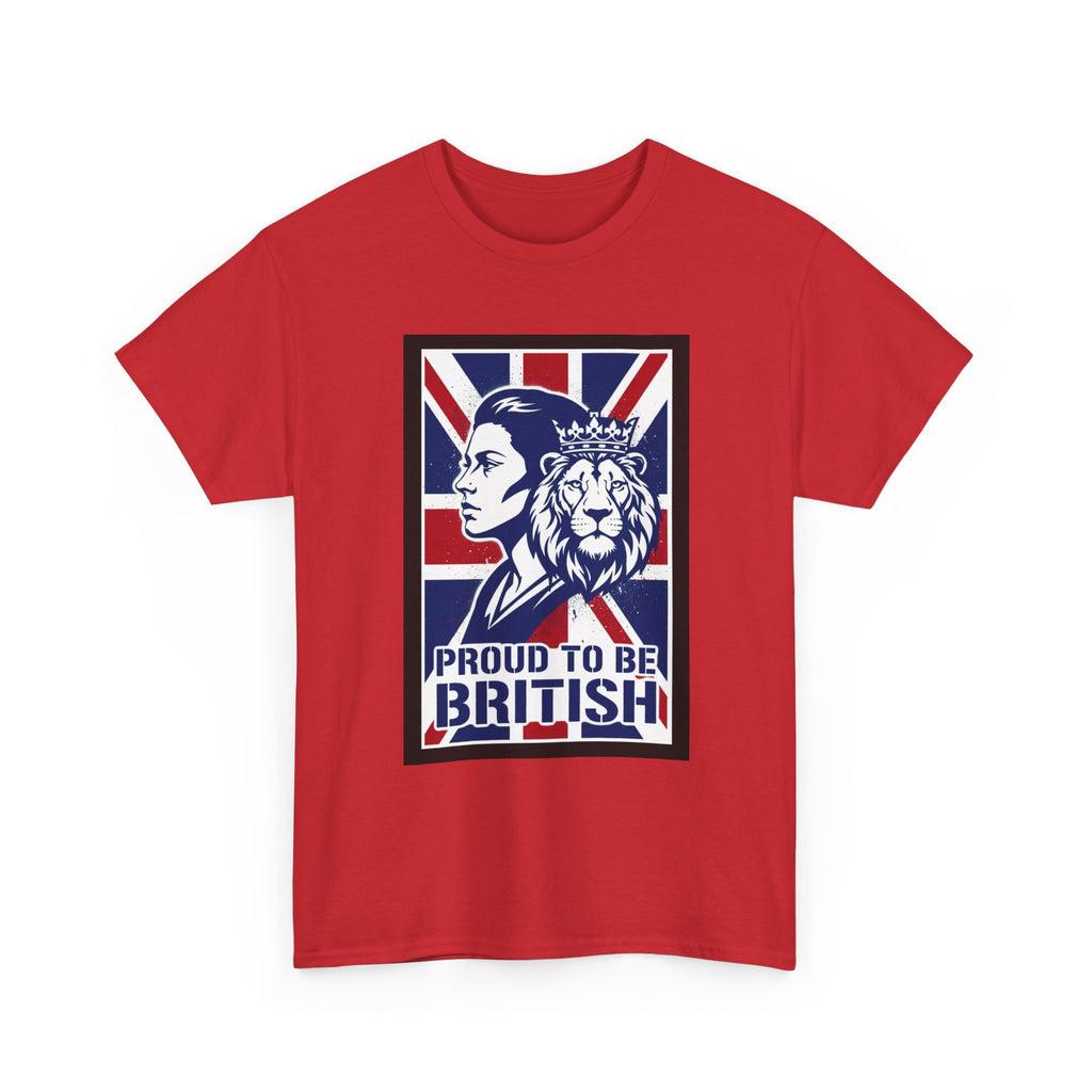 Proud to Be British T-Shirt – Union Jack Lion Graphic Tee