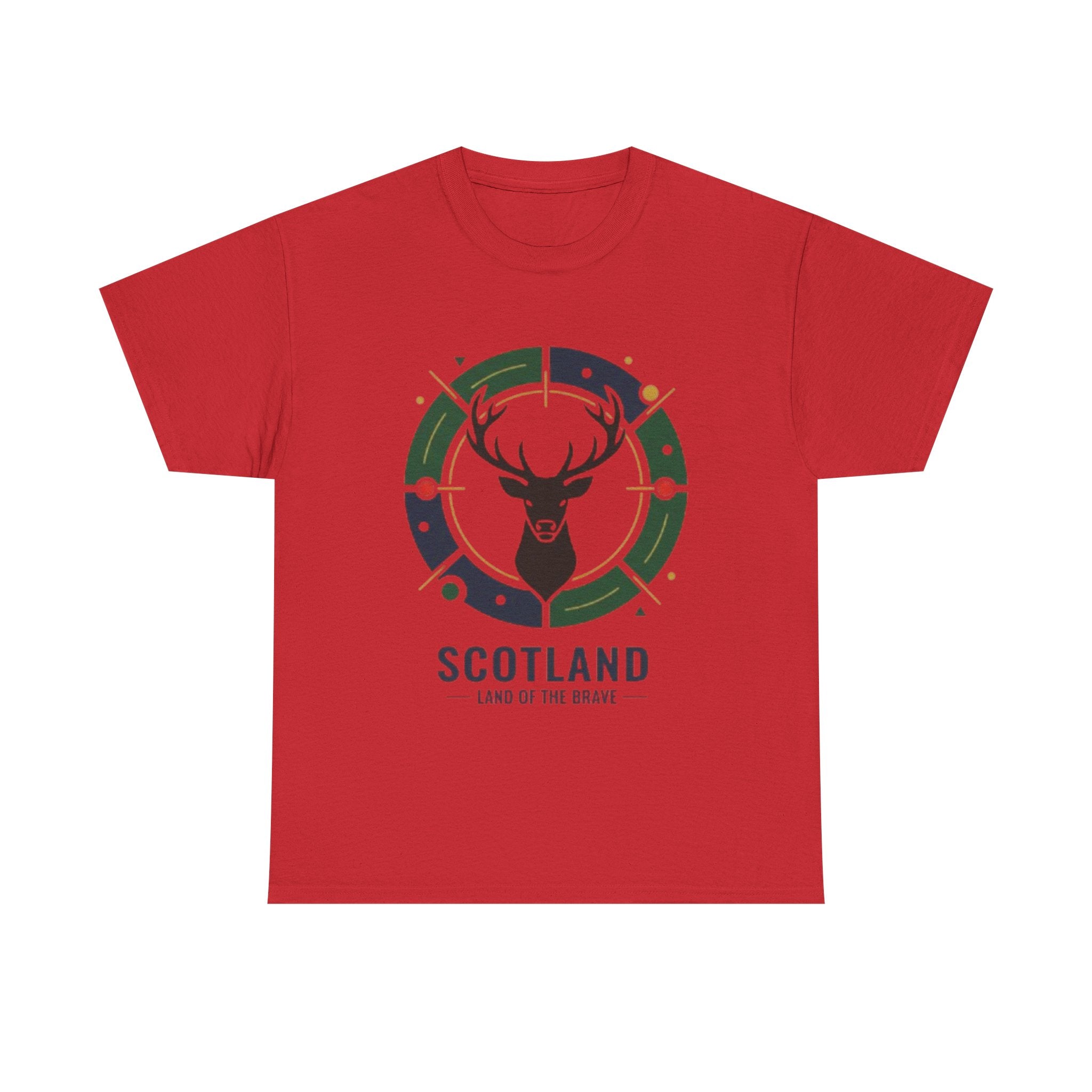 Scotland Stag Crest T‑Shirt — "Scotland: Land of the Brave" Graphic Tee