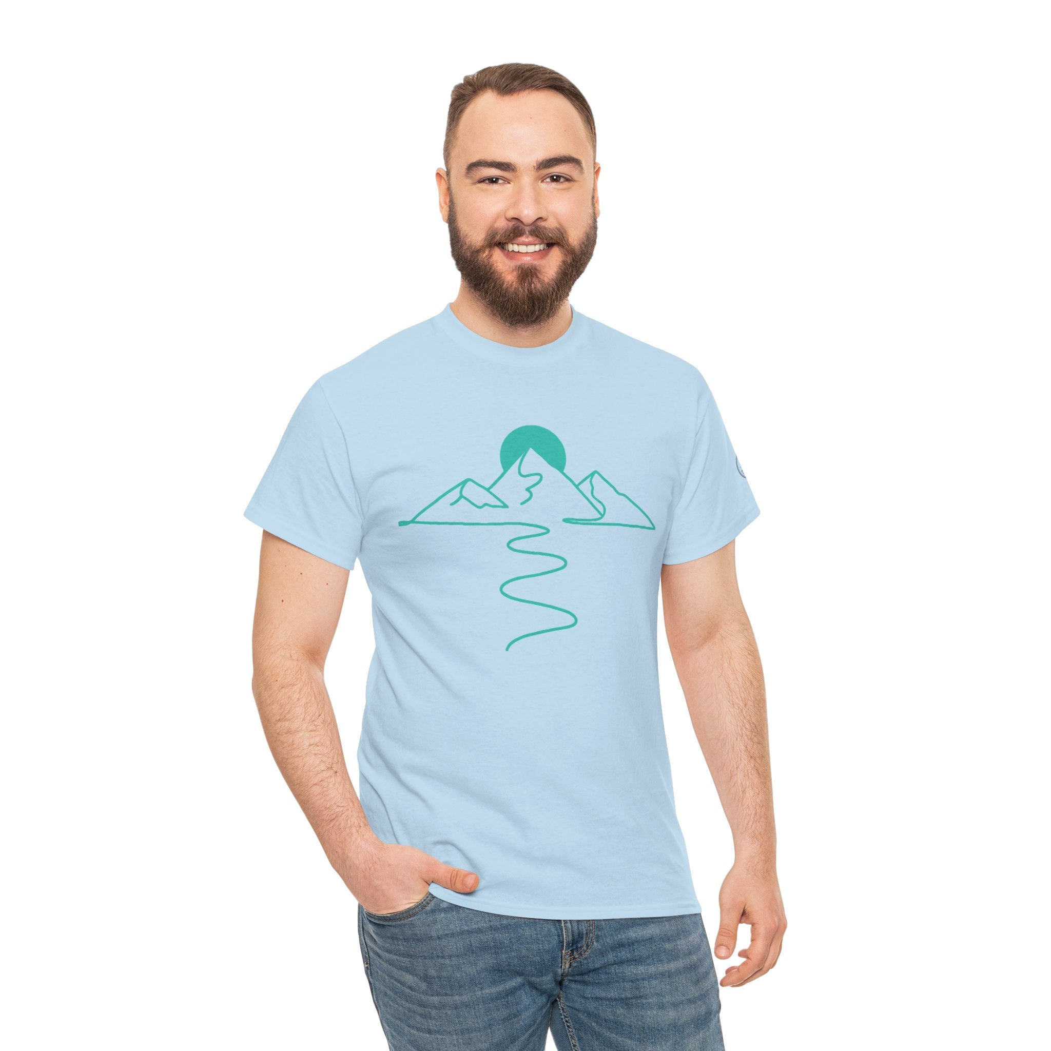T-Shirt — 'Not All Who Wander Are Lost' Mountain Icon Travel Tee