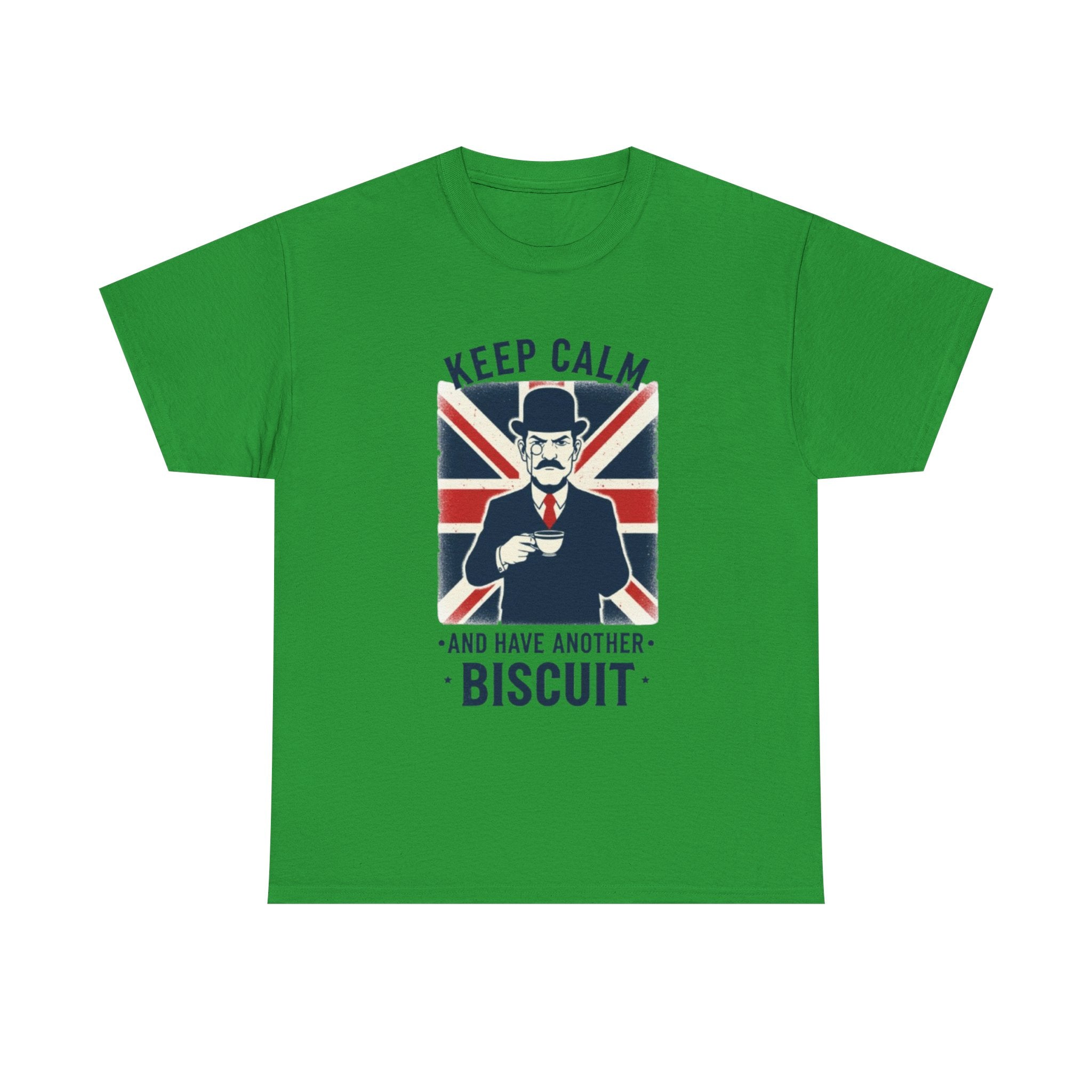 Keep Calm and Have Another Biscuit T‑Shirt - British Union Jack Tea Humor