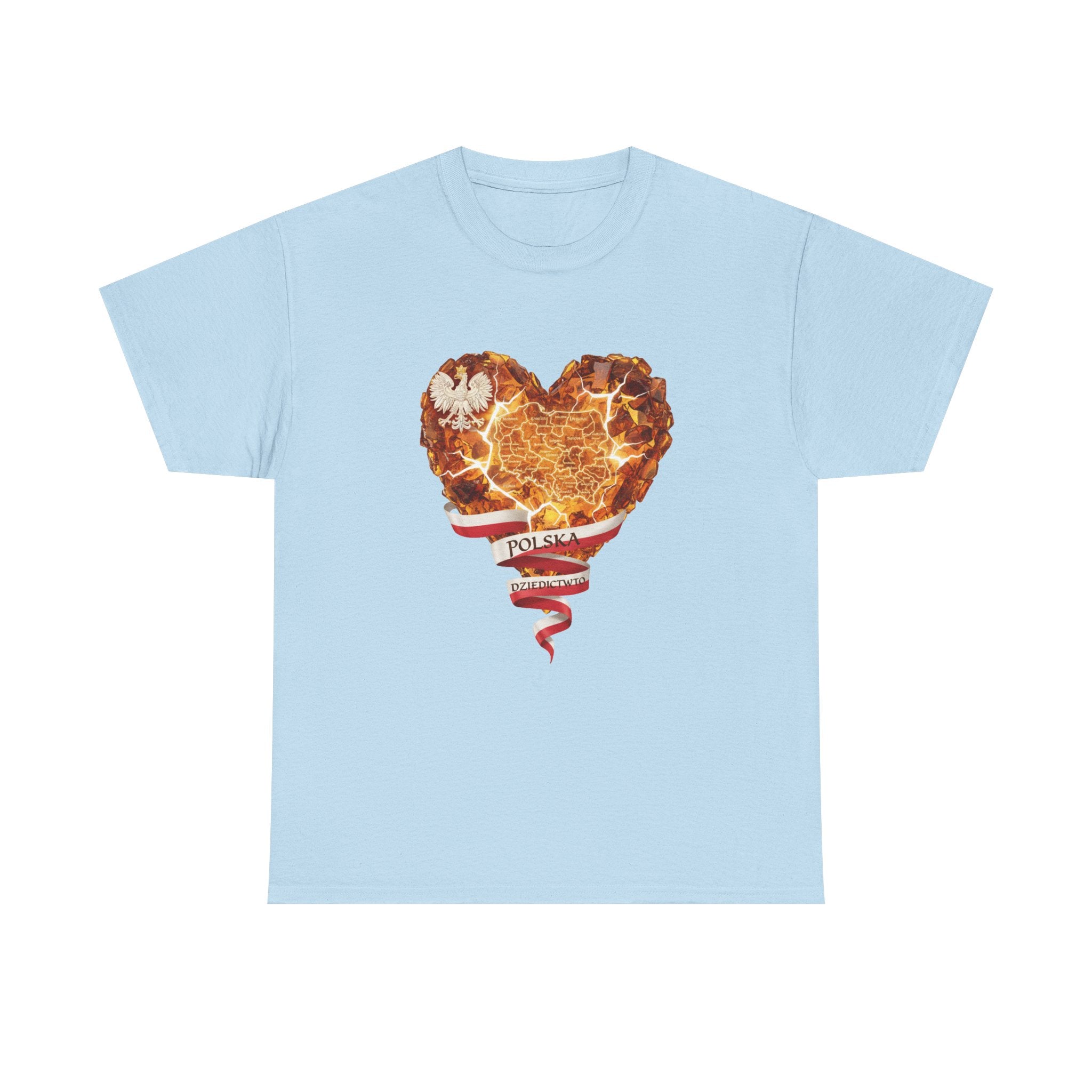Polish Pride Heart Flame Tee | Polska Heritage T-Shirt