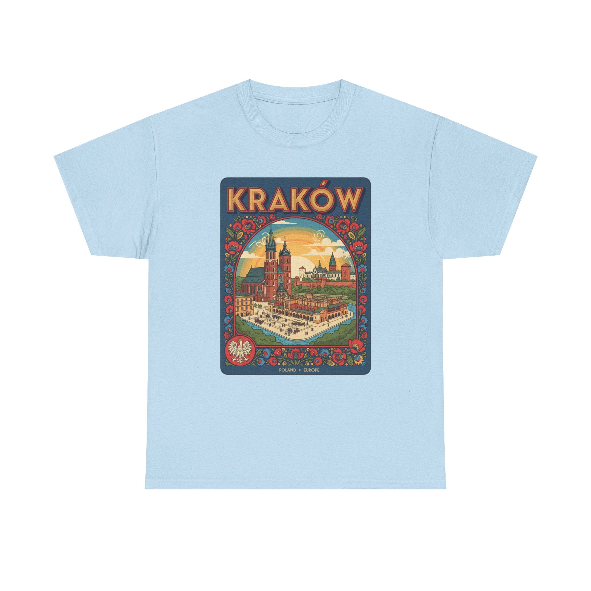Kraków Vintage Travel T‑Shirt — Retro Polish Cityscape Tee
