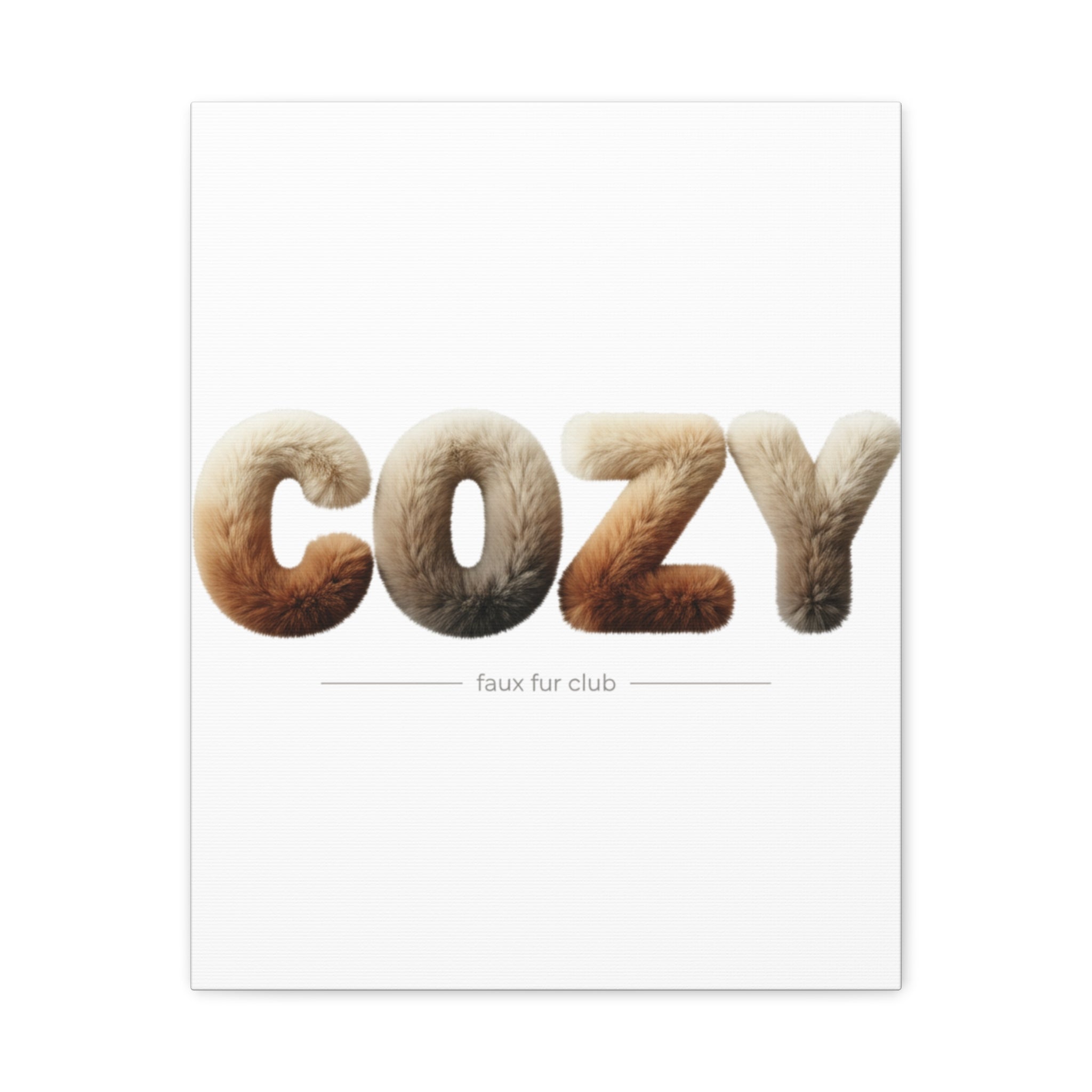 Cozy Faux-Fur Texture Canvas | Stretched Matte Wall Art