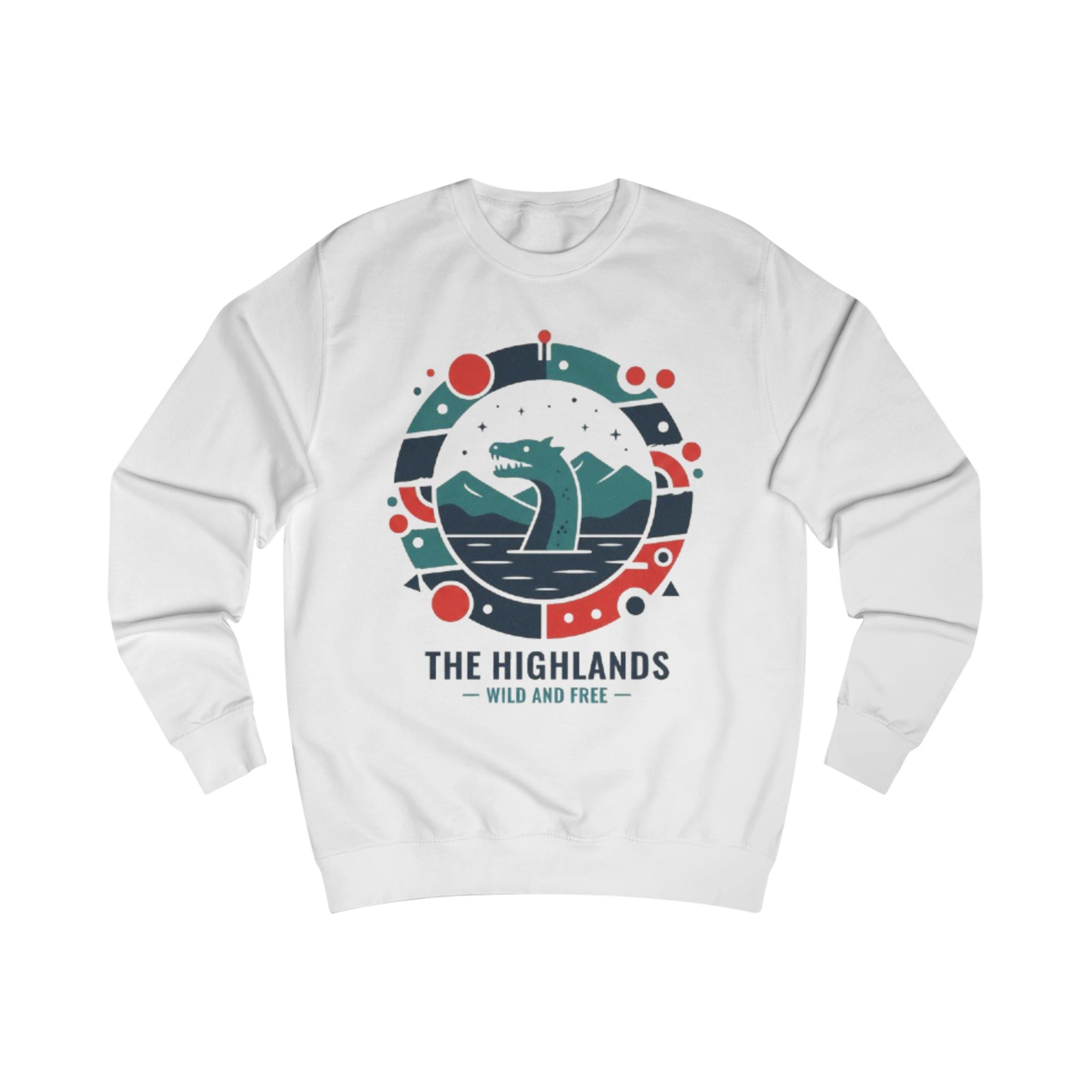 Sweatshirt — The Highlands "Wild and Free" Loch Monster Graphic