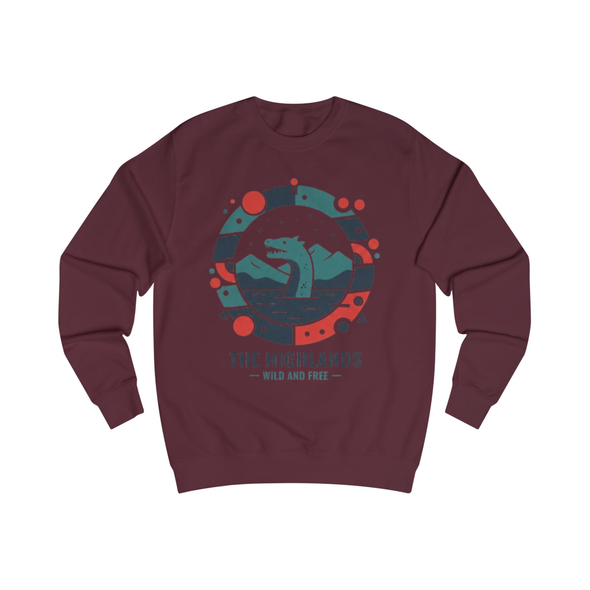 Sweatshirt — The Highlands "Wild and Free" Loch Monster Graphic