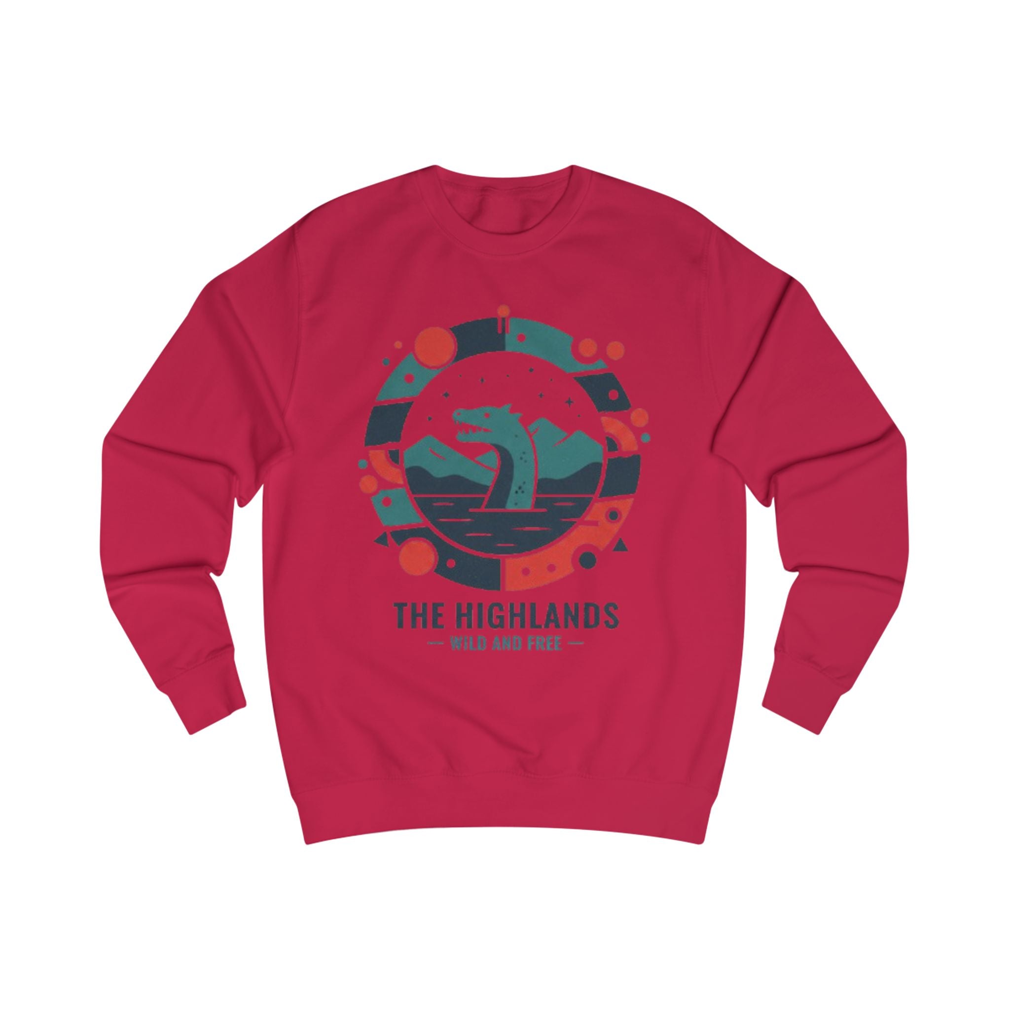 Sweatshirt — The Highlands "Wild and Free" Loch Monster Graphic
