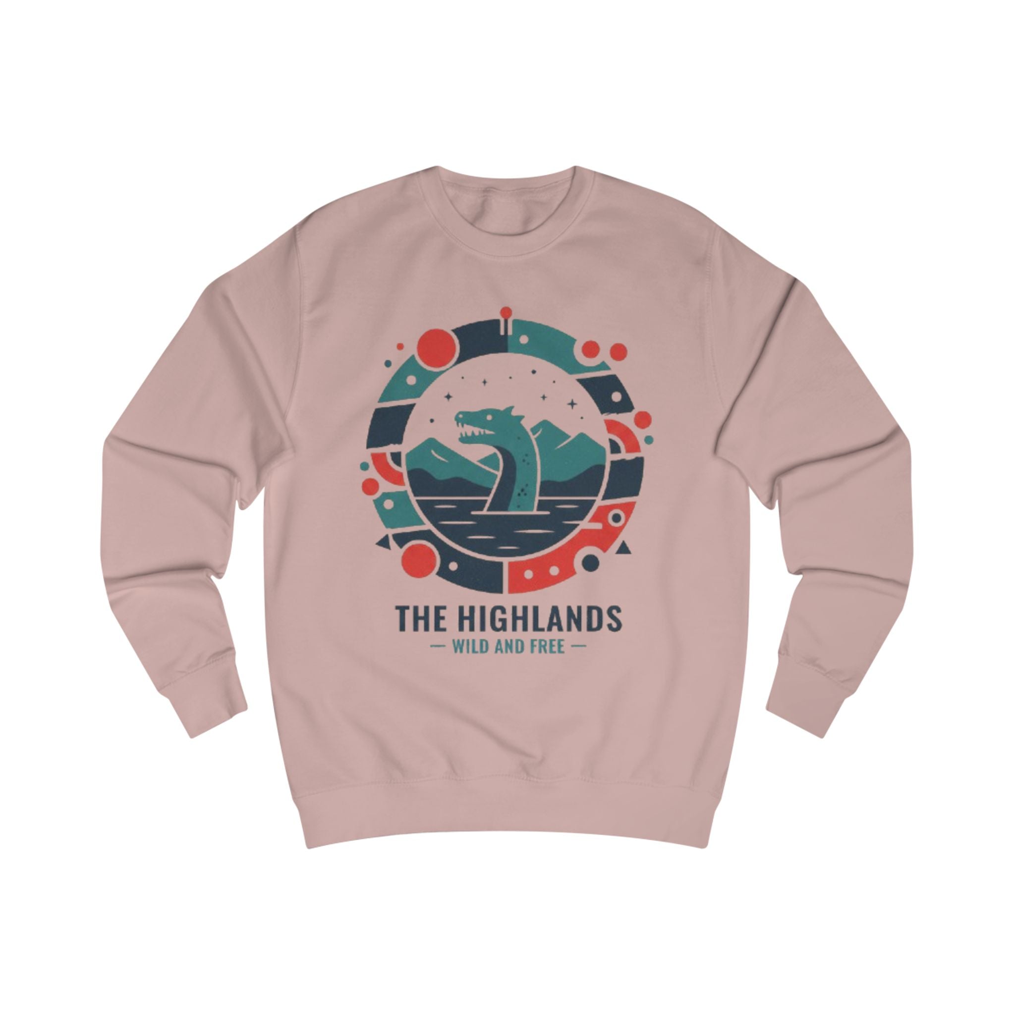 Sweatshirt — The Highlands "Wild and Free" Loch Monster Graphic