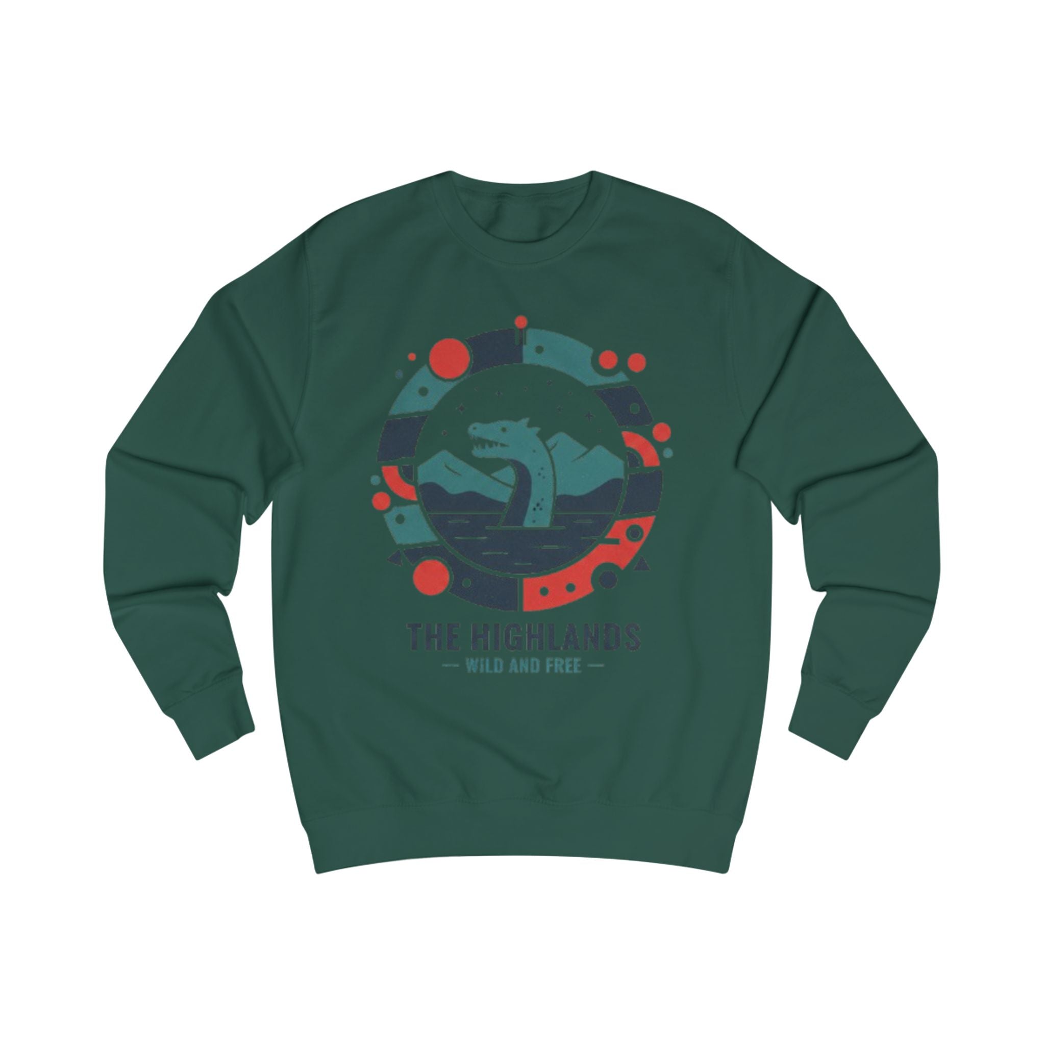 Sweatshirt — The Highlands "Wild and Free" Loch Monster Graphic
