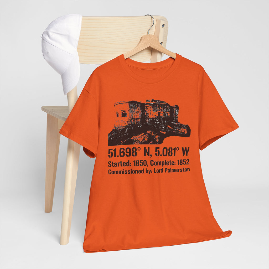 Stack Rock Fort T‑Shirt — Coastal Landmark Graphic Tee