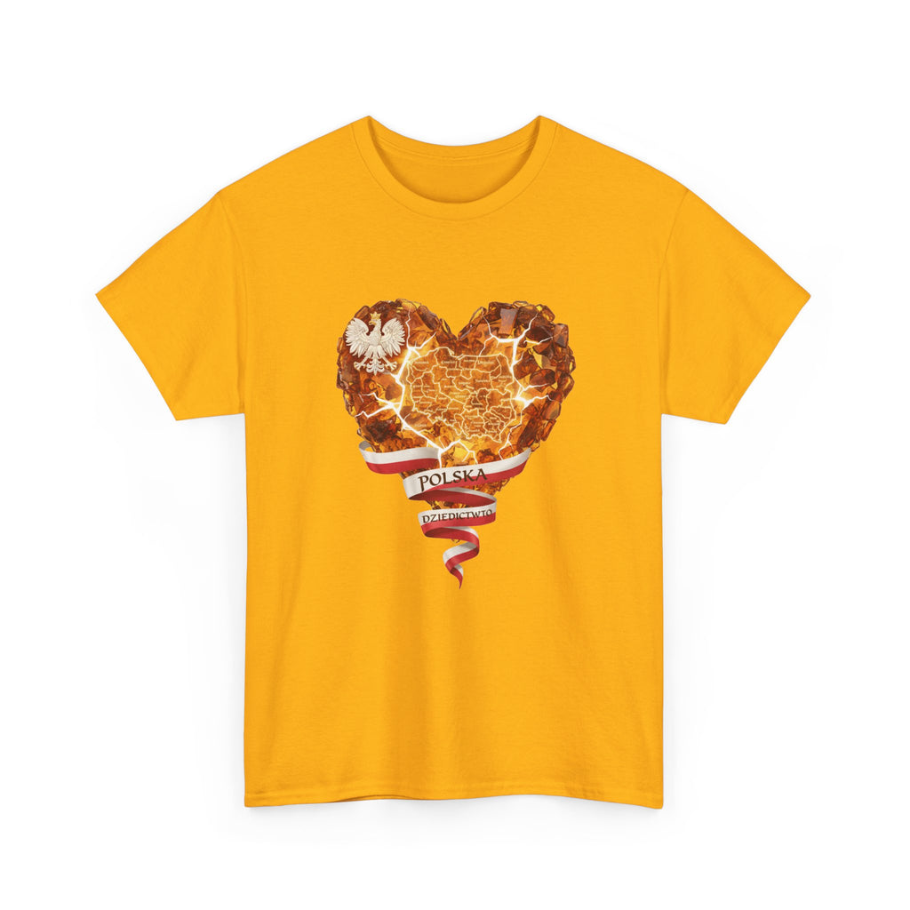 Polish Pride Heart Flame Tee | Polska Heritage T-Shirt