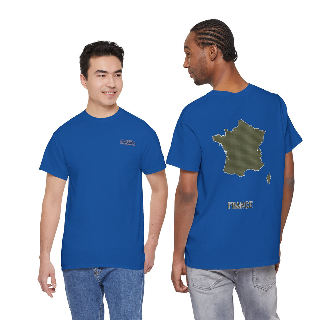 France Map T‑Shirt — Minimal Grunge Outline Tee
