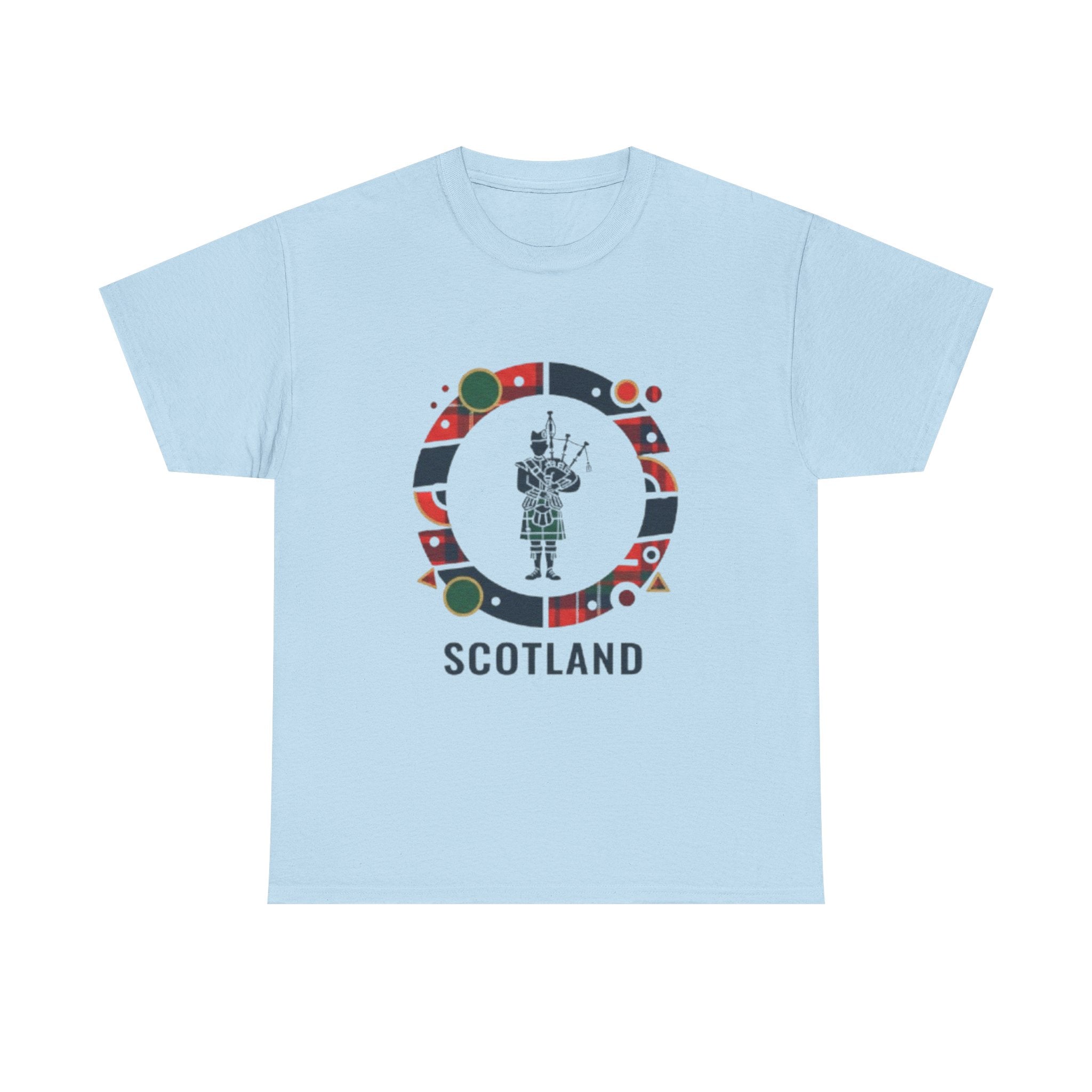 Scotland Bagpiper Graphic T‑Shirt — Scottish Travel Souvenir Tee