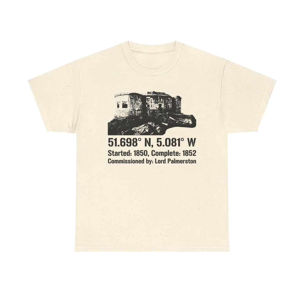 Stack Rock Fort T‑Shirt — Coastal Landmark Graphic Tee