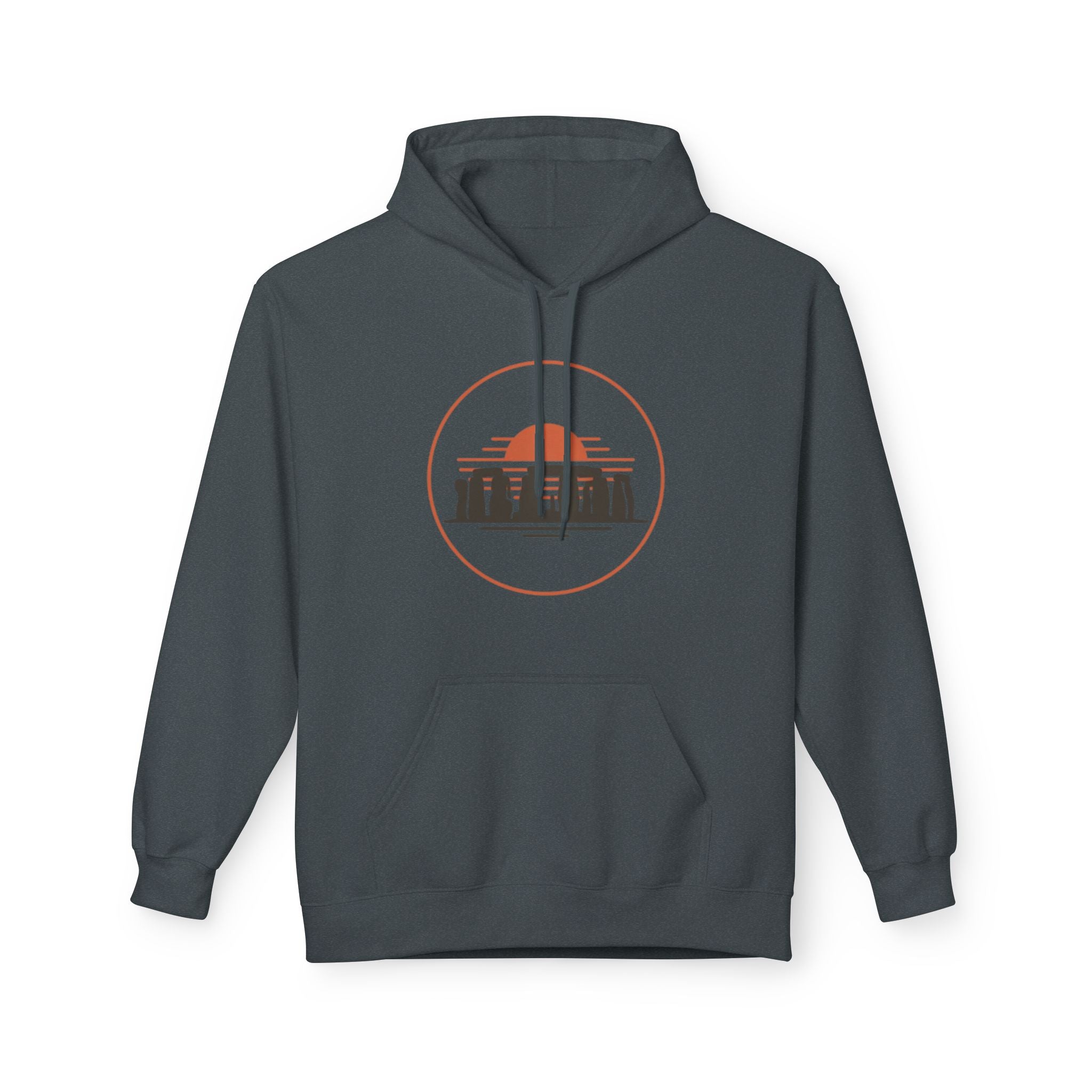 Stonehenge Sunset Hoodie – Retro Circle Graphic Unisex Hoodie