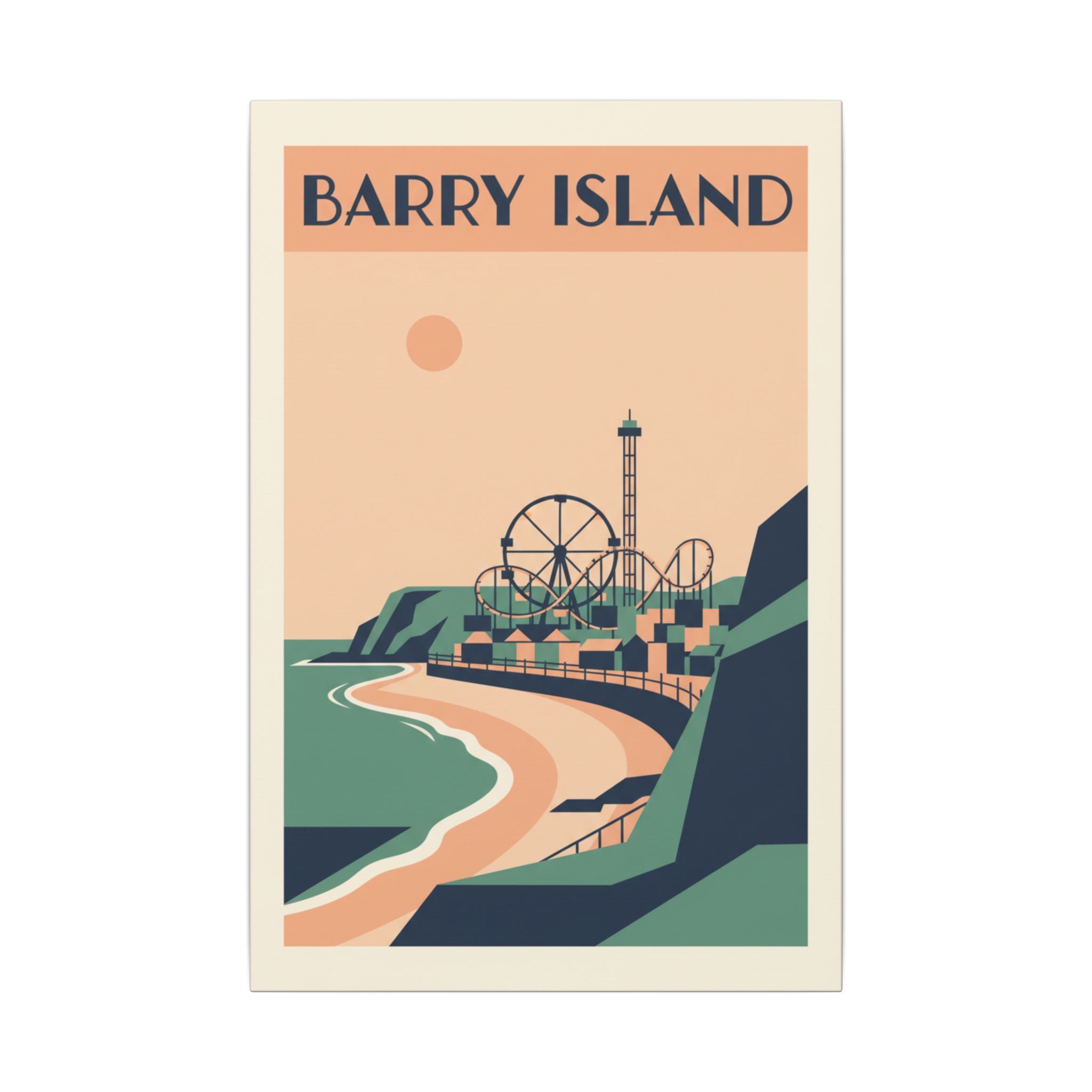 Barry Island Vintage Travel Poster Canvas