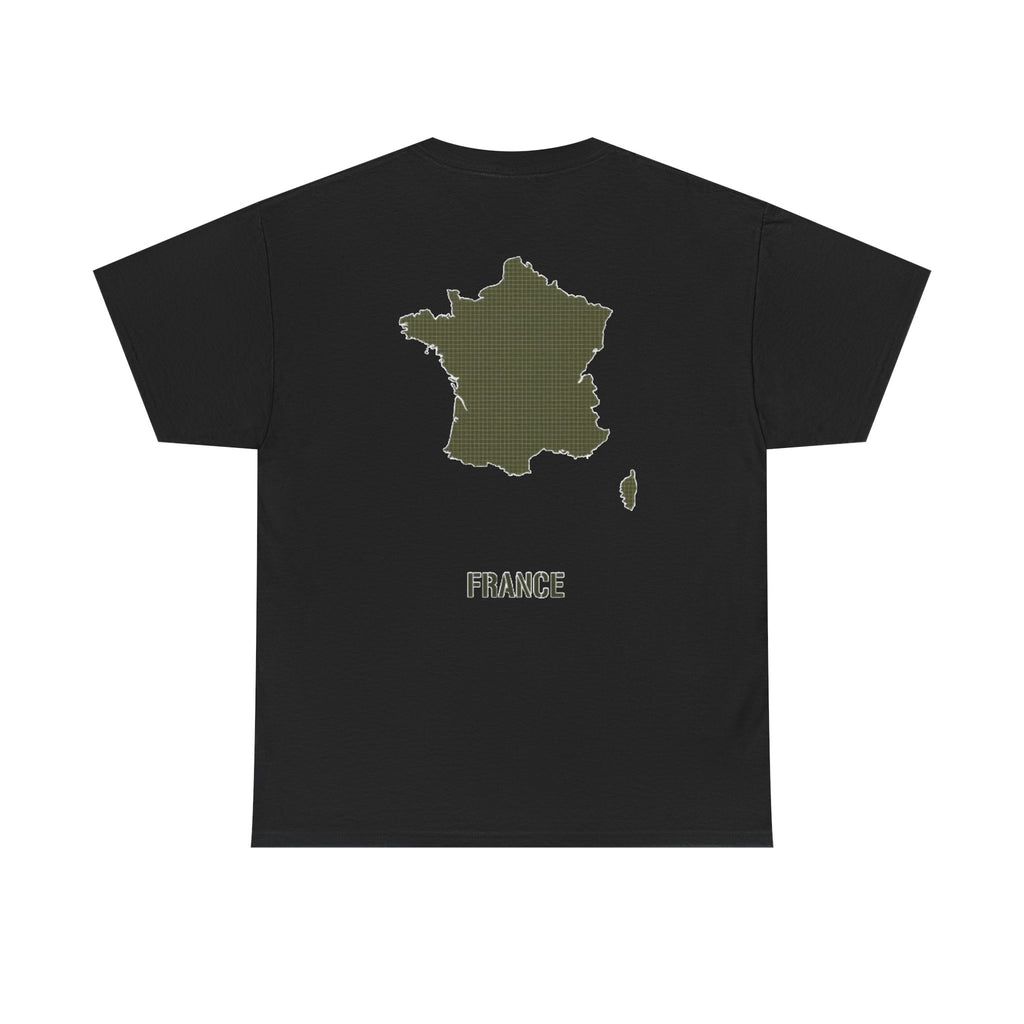 France Map T‑Shirt — Minimal Grunge Outline Tee