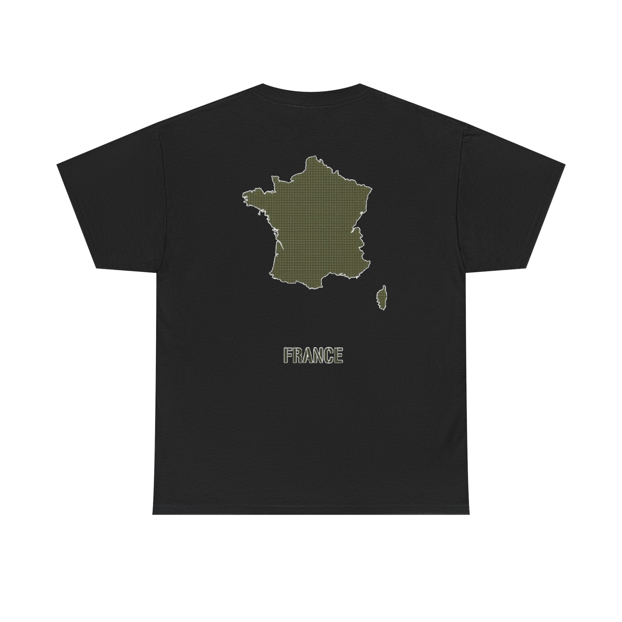 France Map T‑Shirt — Minimal Grunge Outline Tee