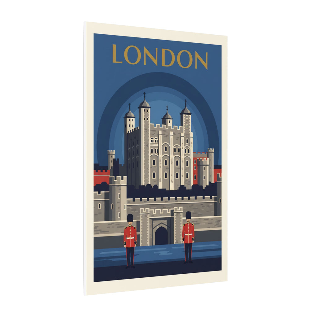 Tower of London Retro Travel Poster Canvas