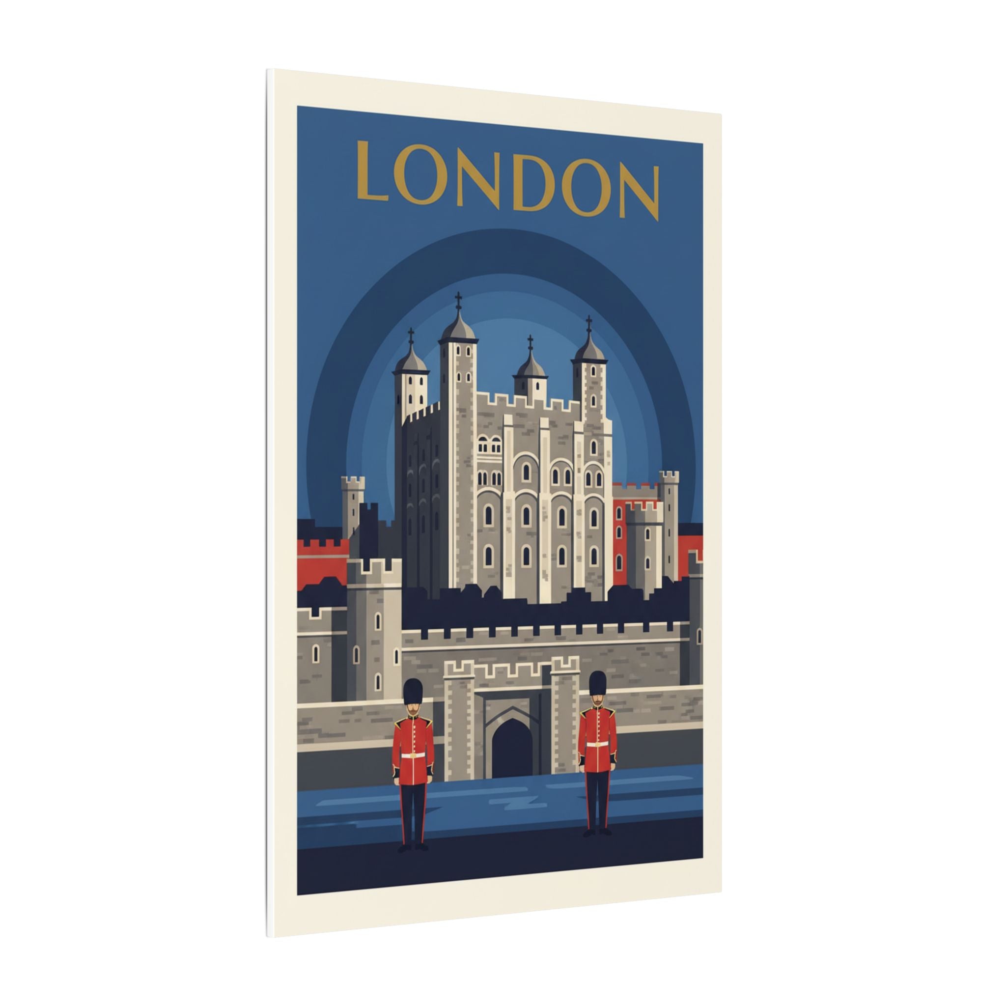 Tower of London Retro Travel Poster Canvas