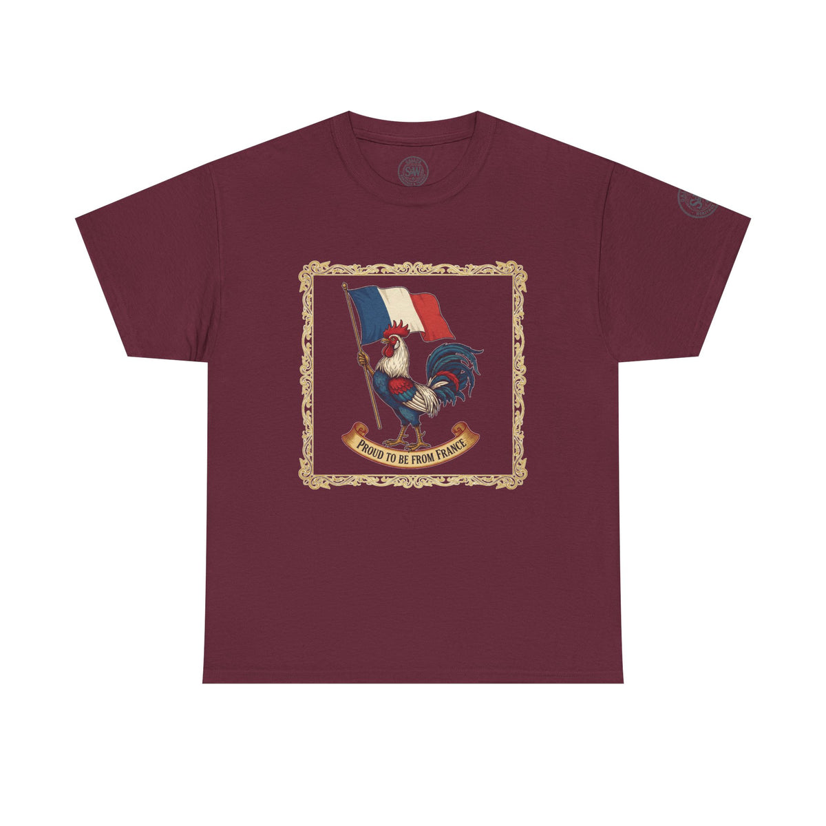Proud to Be From France T-Shirt — Rooster & Tricolour Crest Tee — product image 6