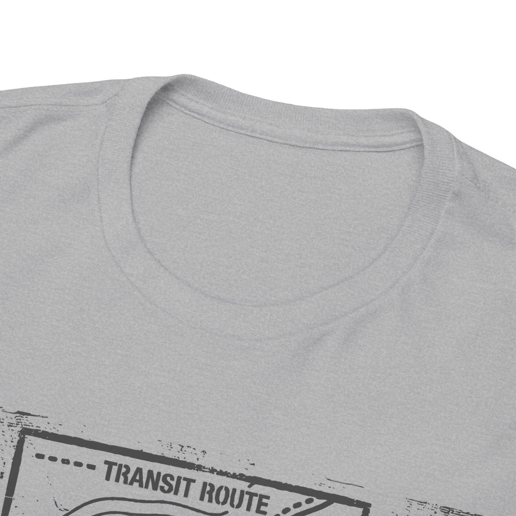 Retro Transit Route Adventure T-Shirt — Vintage Travel Map Graphic Tee