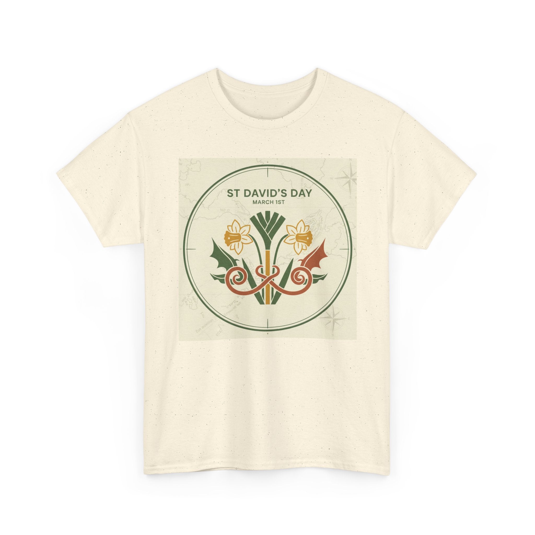 St. David's Day Floral Tee — Welsh Daffodil & Leek Celebration Shirt