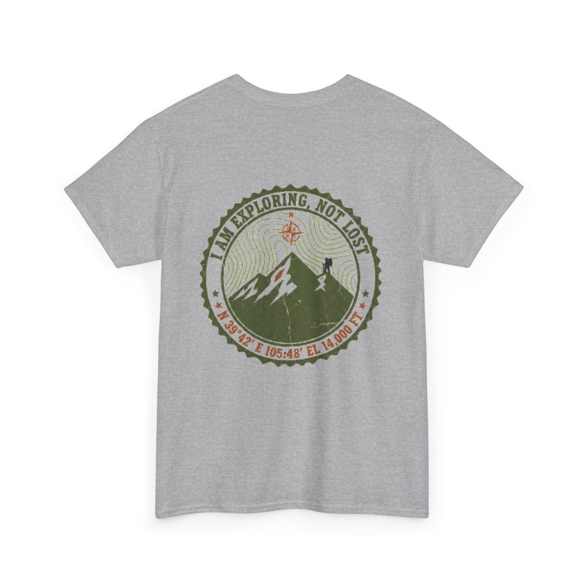 Adventure Mountain Tee – "I Am Exploring, Not Lost" Graphic T-Shirt