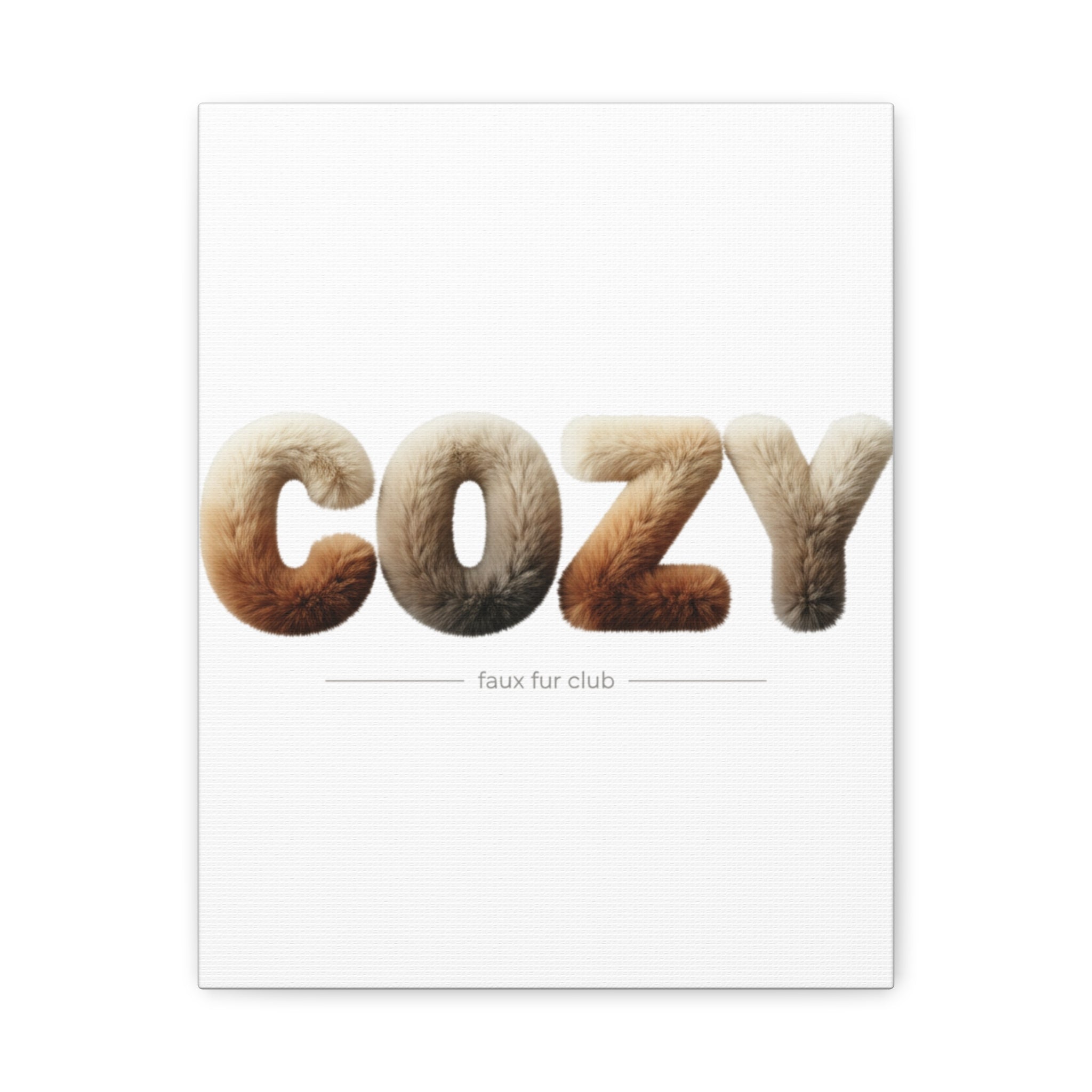 Cozy Faux-Fur Texture Canvas | Stretched Matte Wall Art