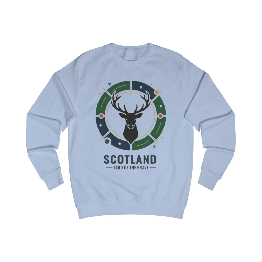 Scotland Deer Crest Sweatshirt — Land of the Brave Graphic Crewneck