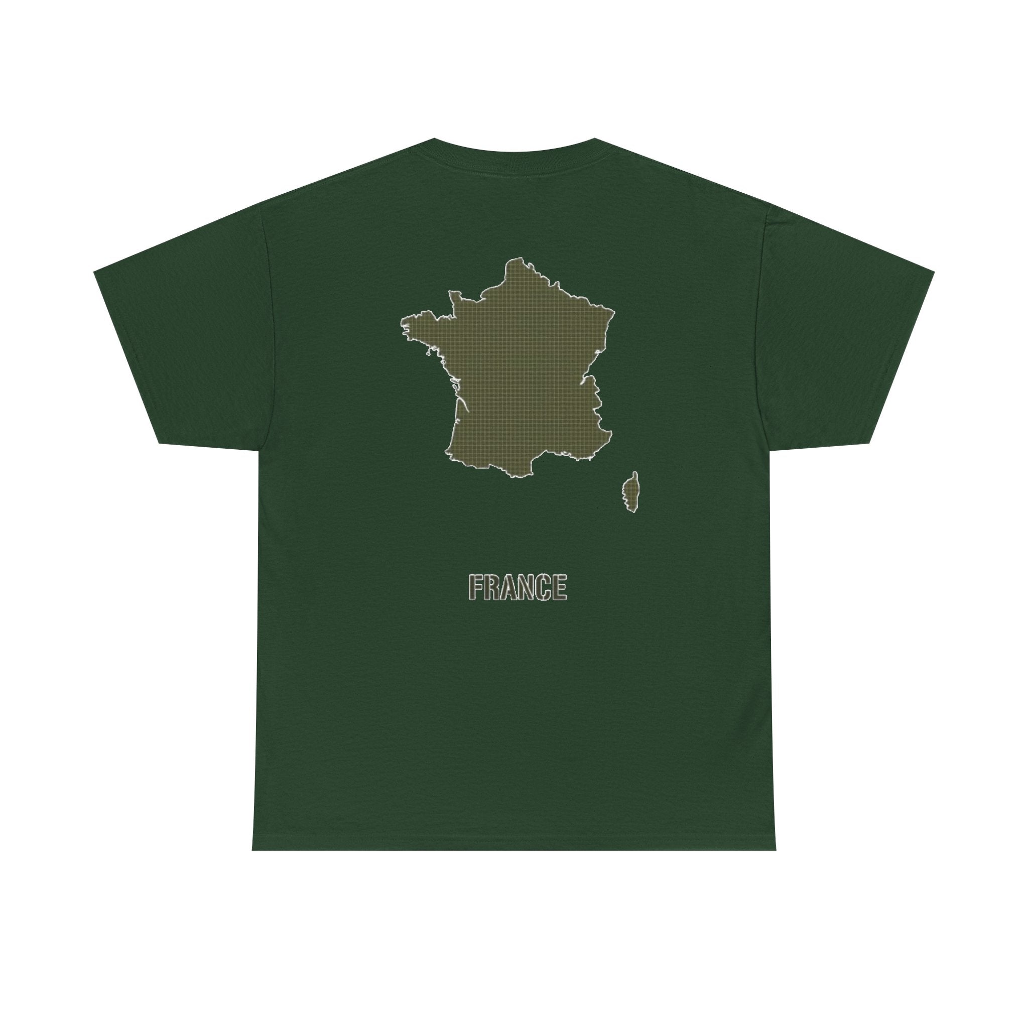 France Map T‑Shirt — Minimal Grunge Outline Tee
