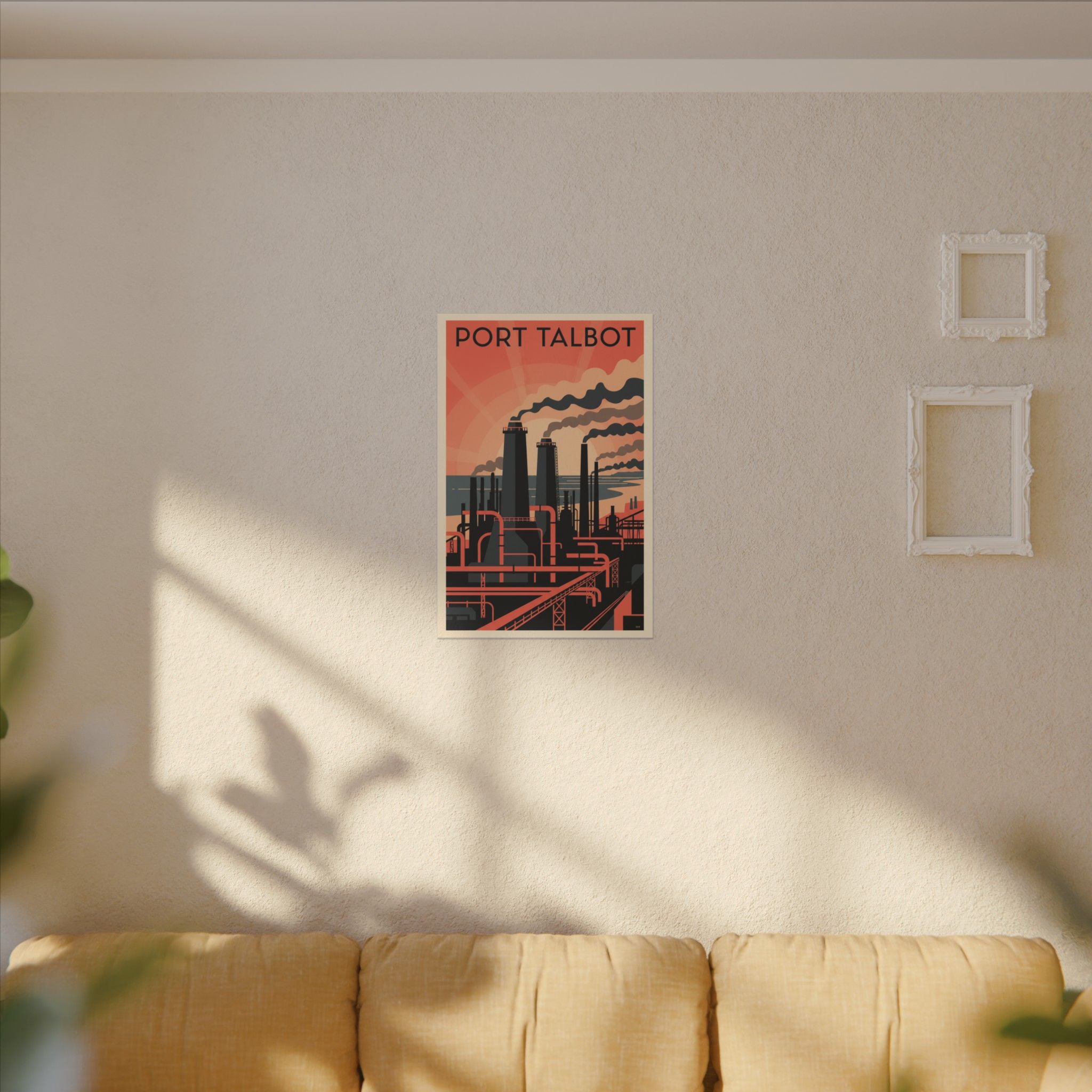 Port Talbot Industrial Poster Canvas