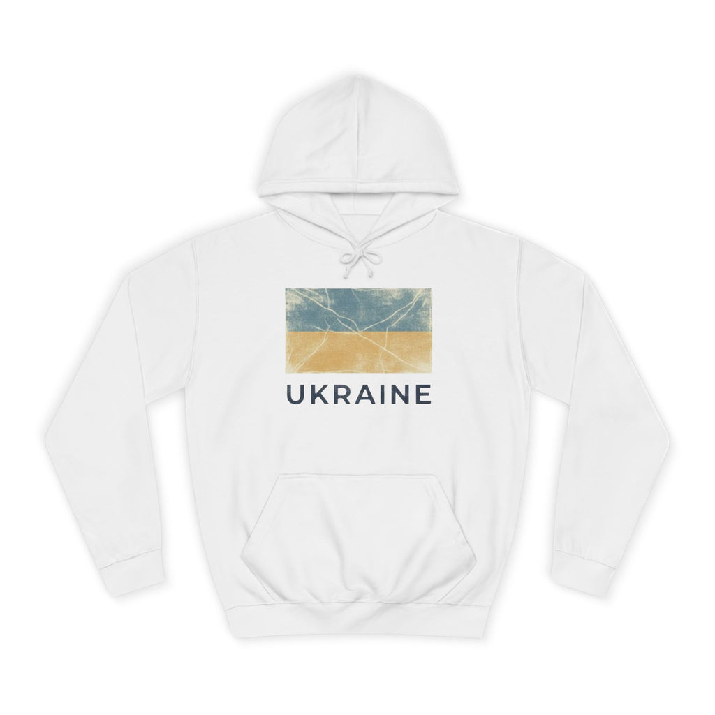 Ukraine Flag Hoodie – Distressed Blue & Yellow Support Pullover