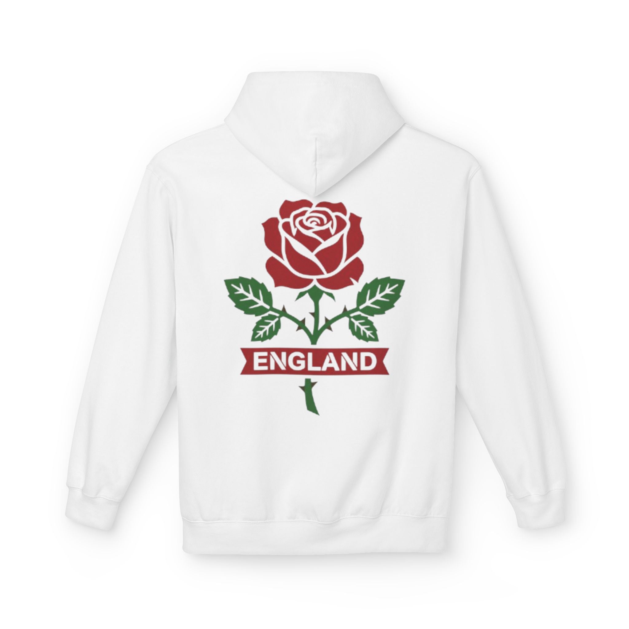 England Rose Hoodie – Classic Red Rose Emblem Sweatshirt