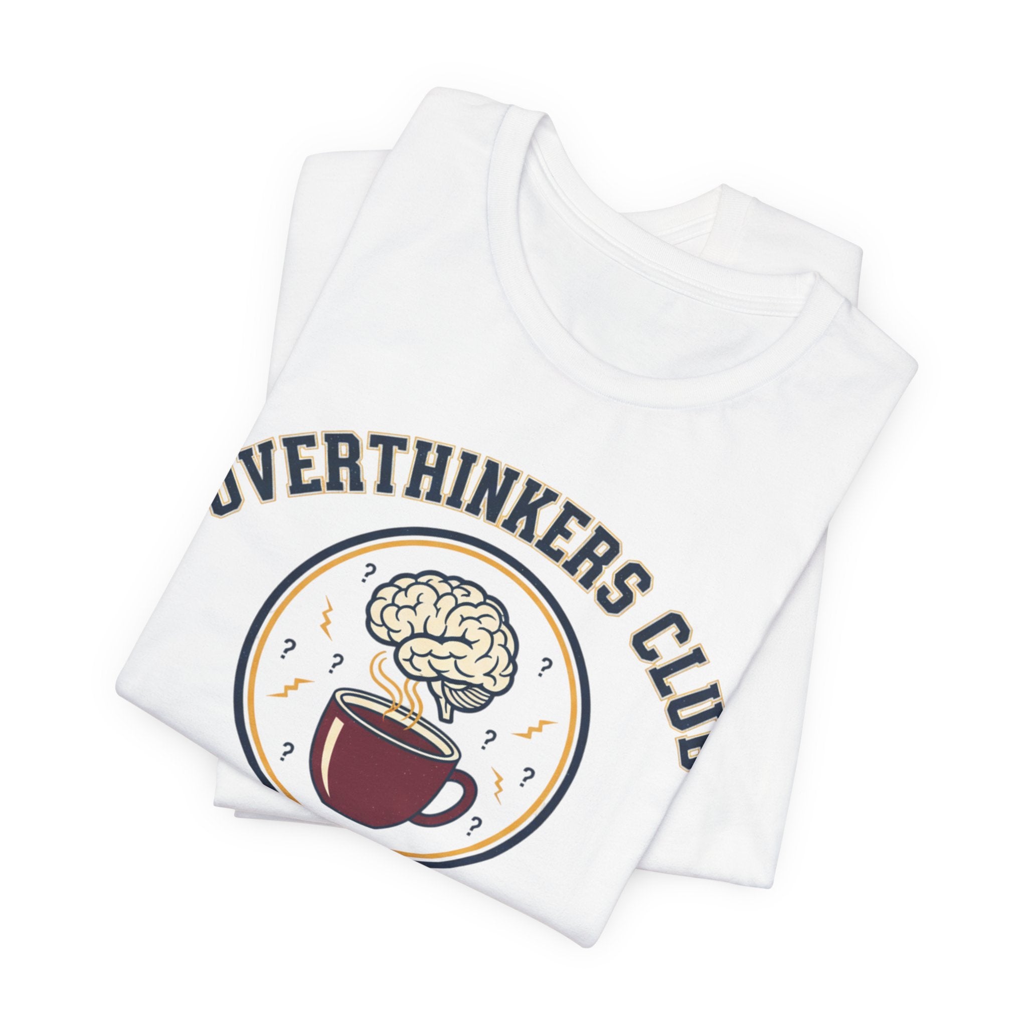 Overthinkers Club Tee | irony club shirt, varsity style shirt